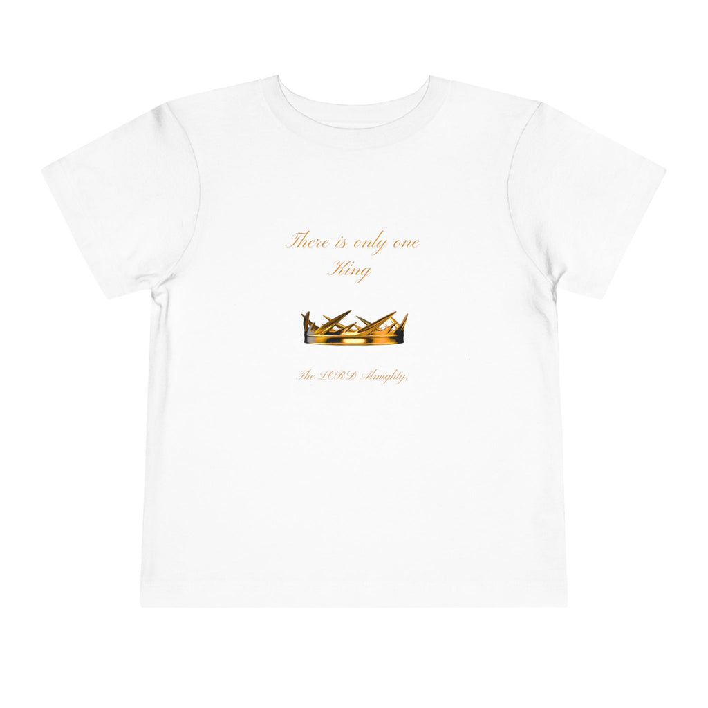 Toddler Tee - 'There is only one King' Crown Christian Baby Shirt
