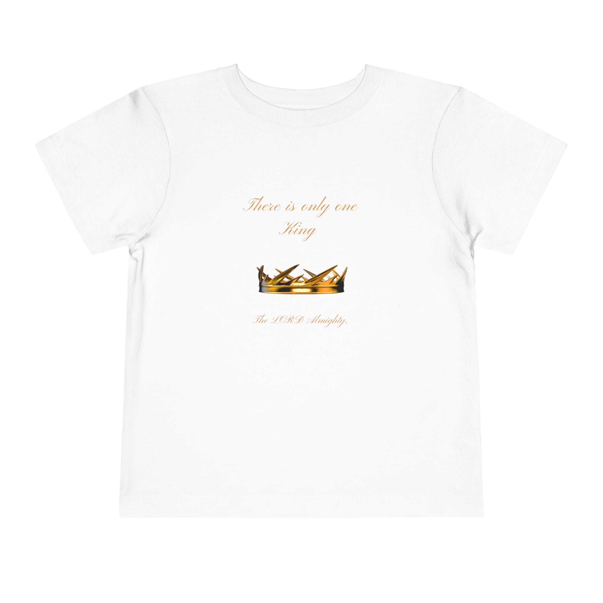 Toddler Tee - 'There is only one King' Crown Christian Baby Shirt