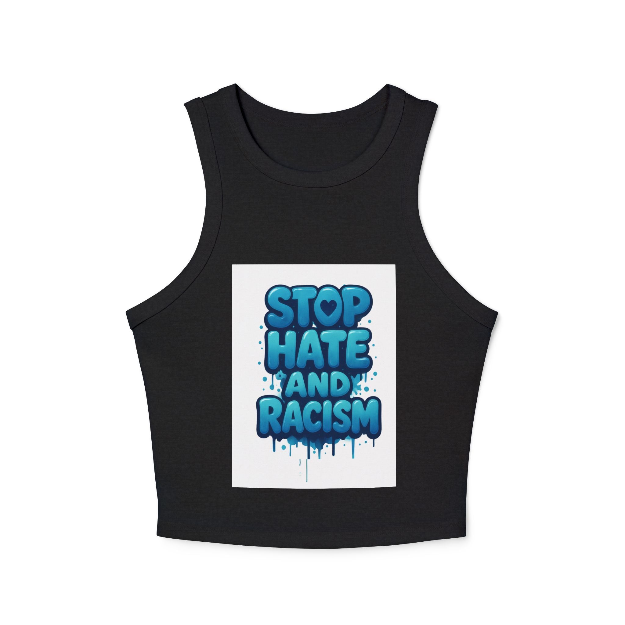 Stop Hate And Racism Racer Tank Top