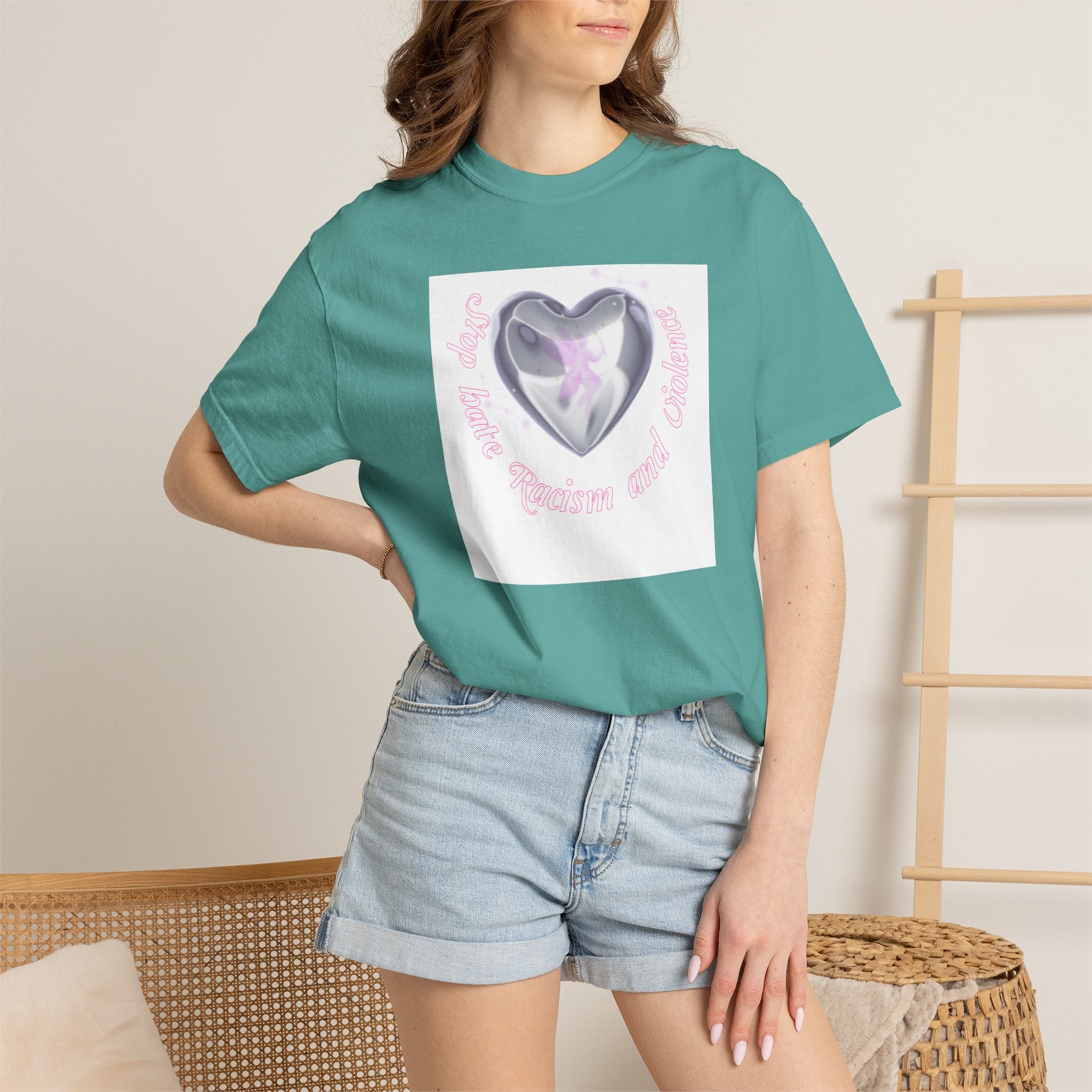 Heart Butterfly Tee — "Love, Hope, Passion and Patience" Graphic T-Shirt