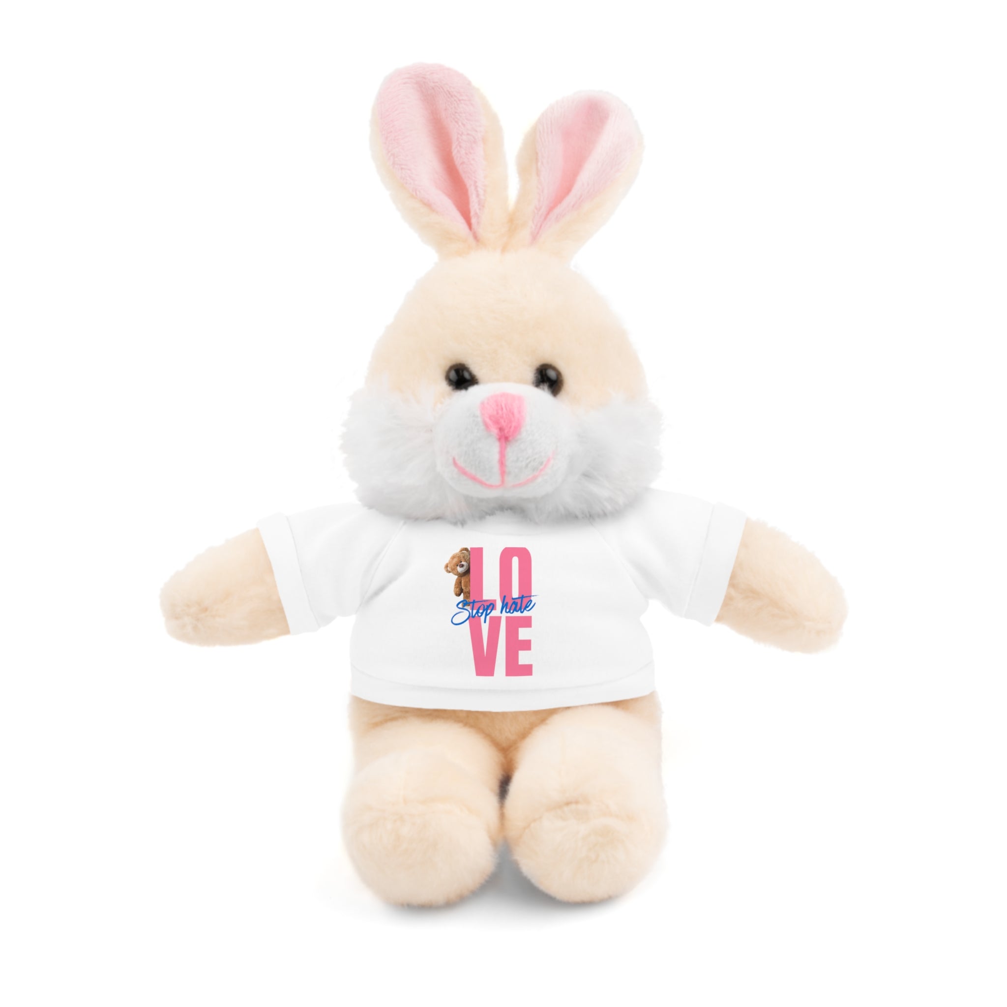Love Teddy Bear with 'Love' Tee – Cute Plush Gift for Valentine’s Day