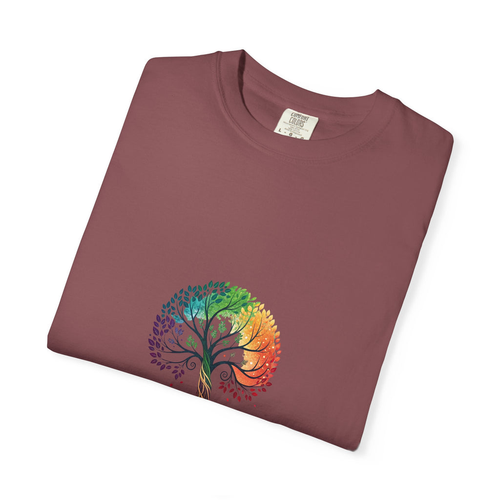 Stop Hate and Racism Tree T-Shirt — Rainbow Unity Tee