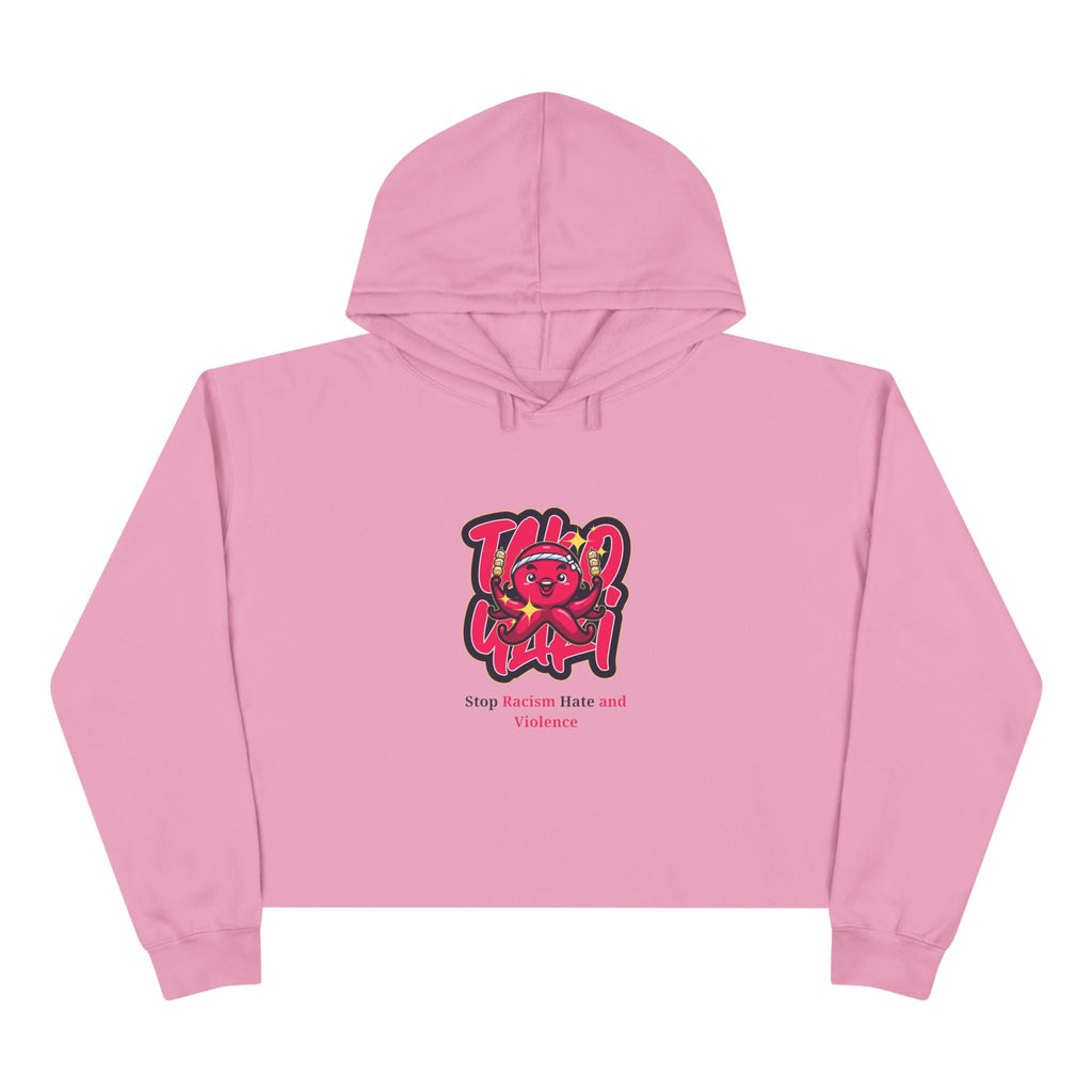 Crop Hoodie – Stop Gender-Based Violence Graphic Crop Hoodie
