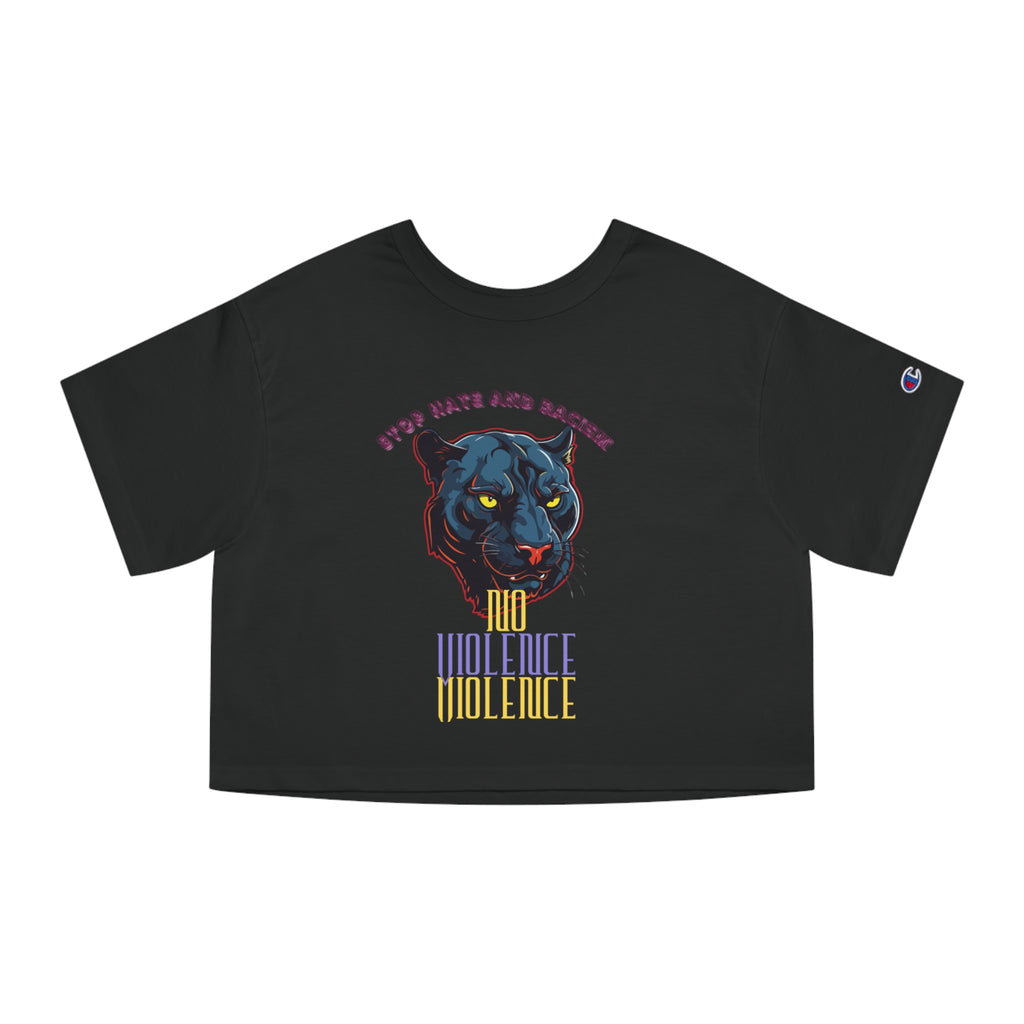 No Violence Panther Cropped T-Shirt