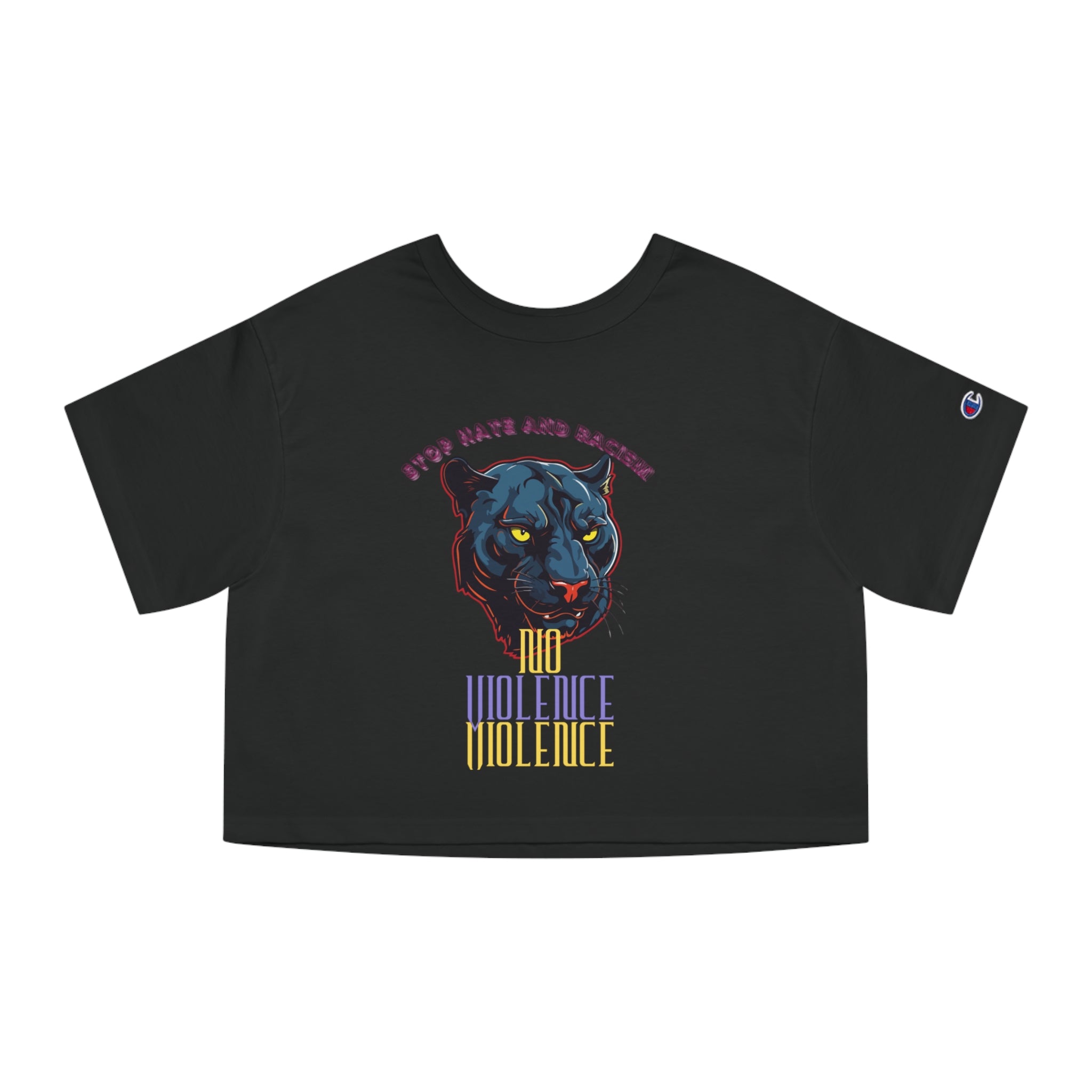 No Violence Panther Cropped T-Shirt