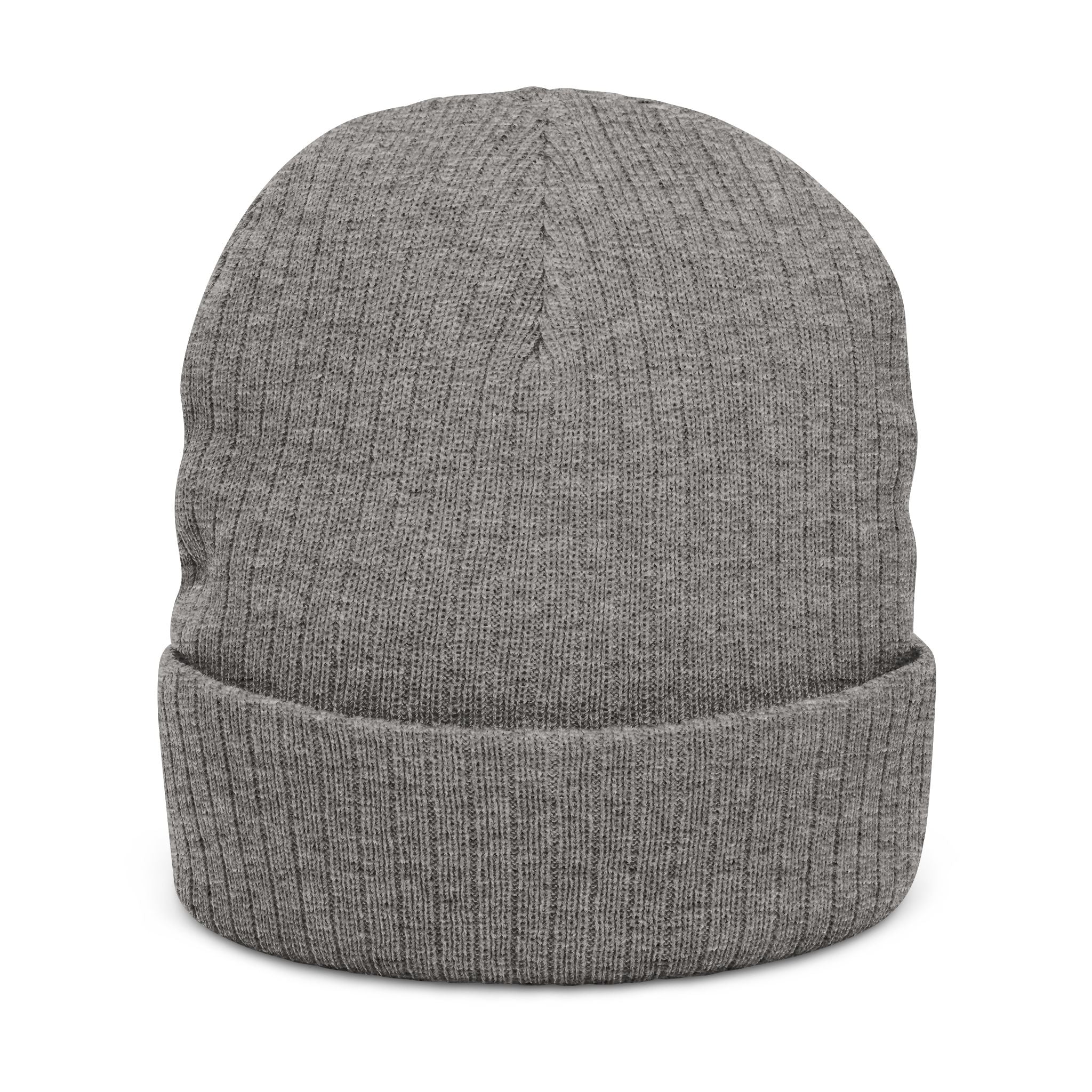 Embroidered "POWR JESUS" Ribbed Beanie — Cozy Christian Knit Hat