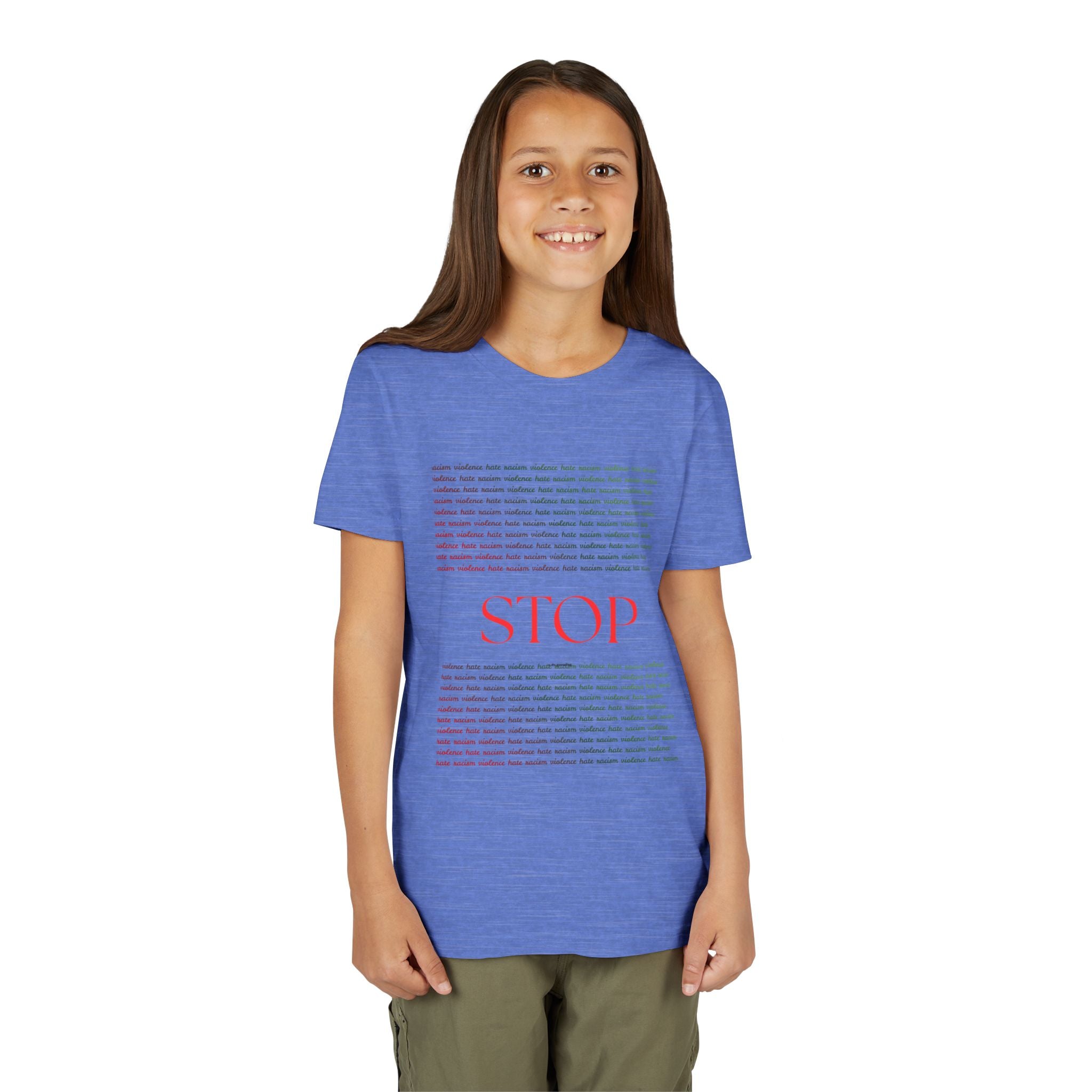 Youth Tee — Bold Yellow 'STOP' Graphic Kids T‑Shirt