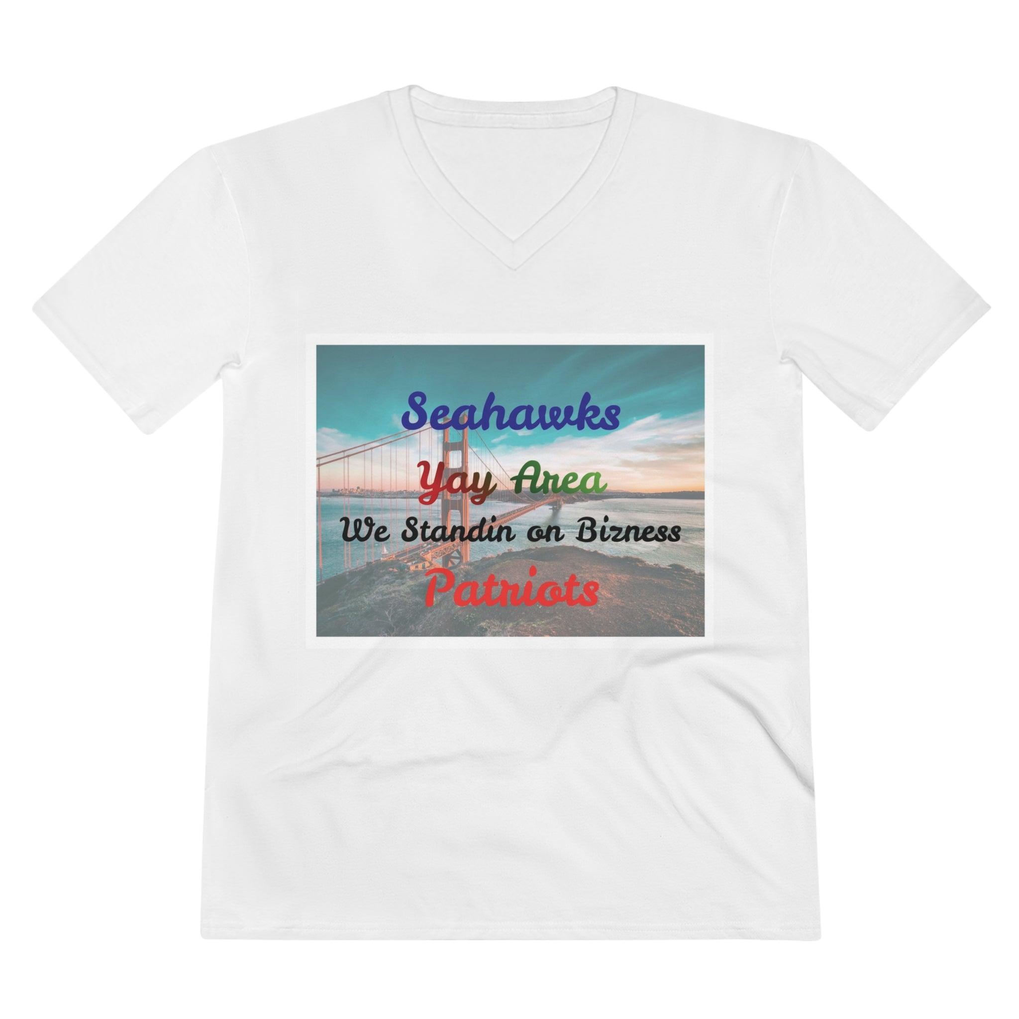 Super Bowl LX 2026 V-Neck Tee — Seahawks vs Patriots Game Day Shirt