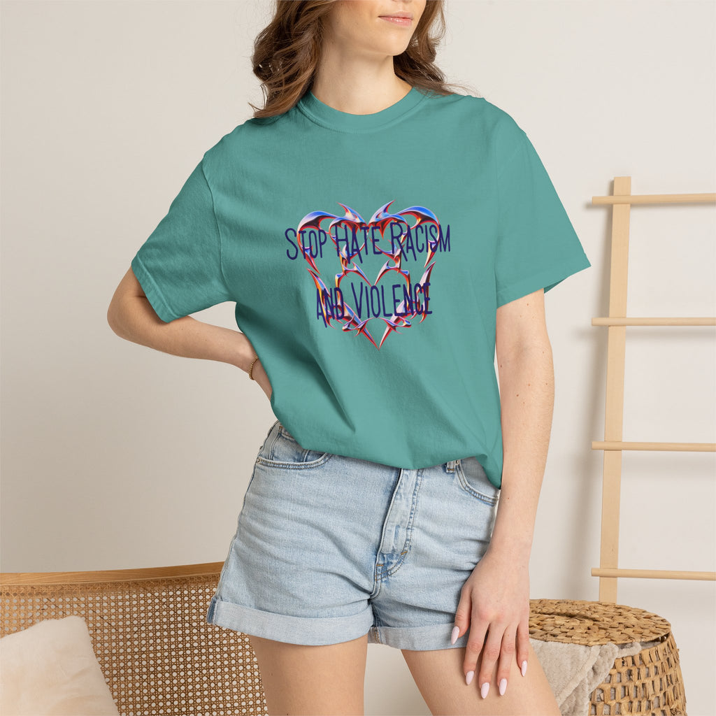 Stop the Racism and Violence Heart T-Shirt