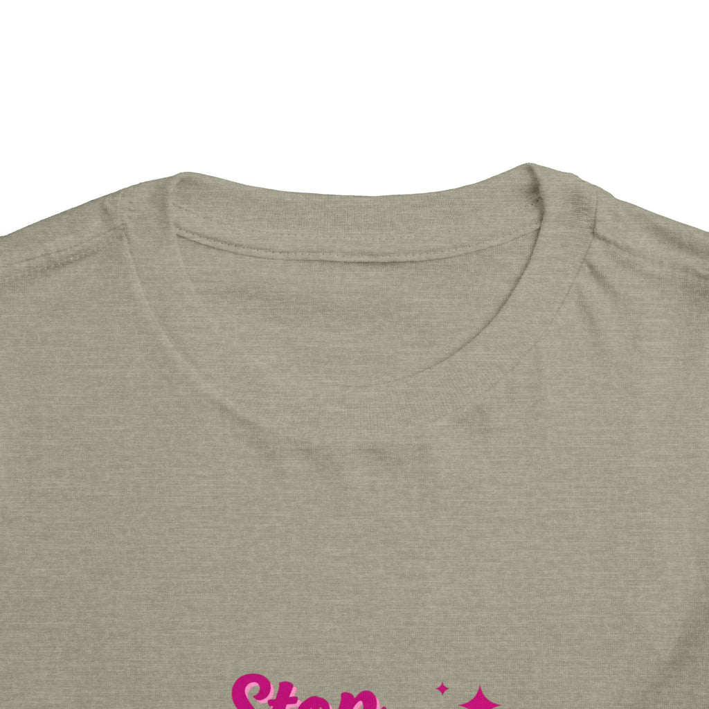 Toddler Tee "Stop Hate and Racism" — Pink Social Justice Kids Shirt