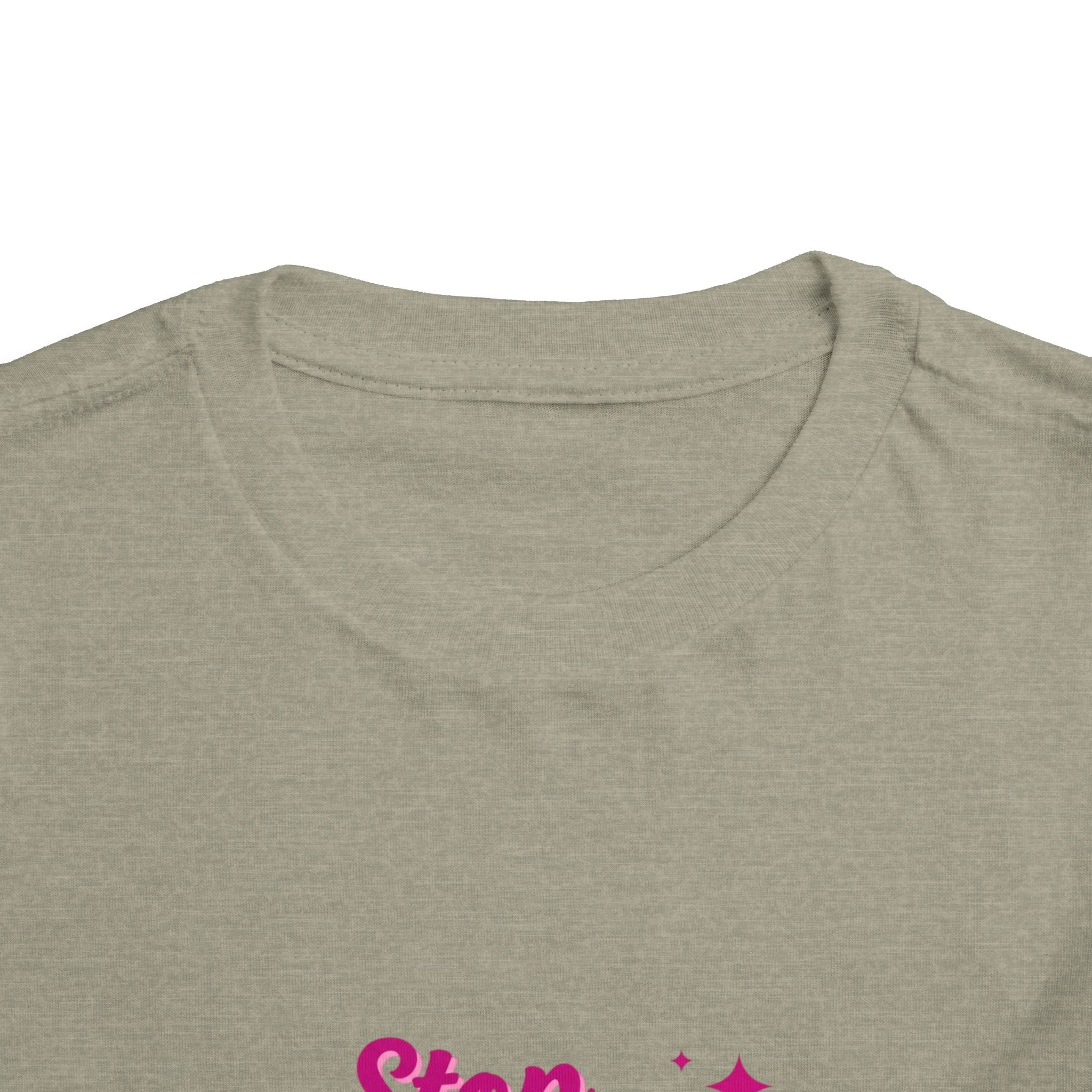 Toddler Tee "Stop Hate and Racism" — Pink Social Justice Kids Shirt