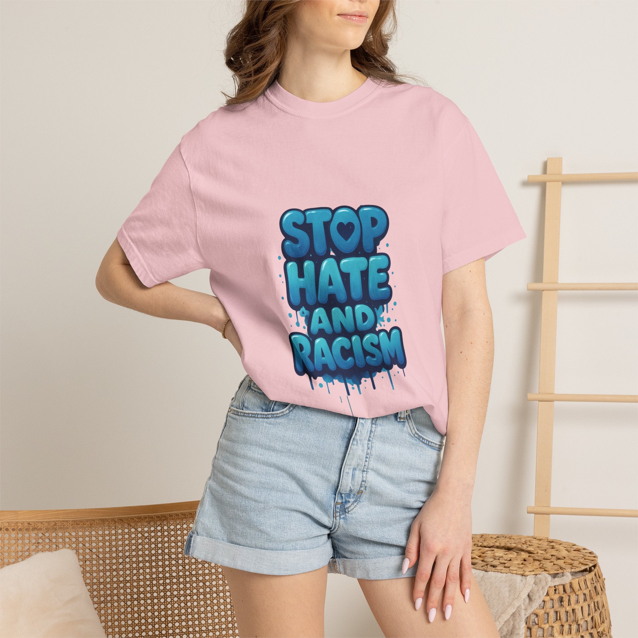 Stop Hate and Racism T-Shirt — Bold Anti-Racism Graphic Tee
