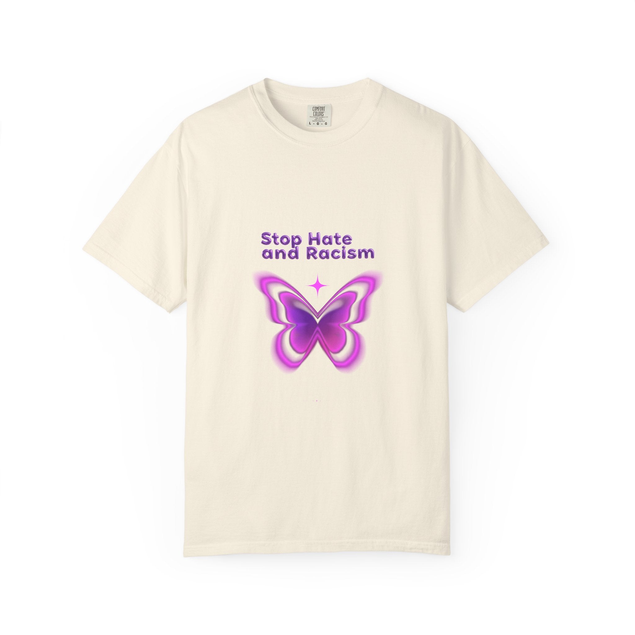 Stop Hate and Racism Butterfly T-Shirt
