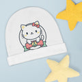 Baby Beanie — Cute Cat Peace Sign "Stop Hate, Racism and Violence" Infant Hat