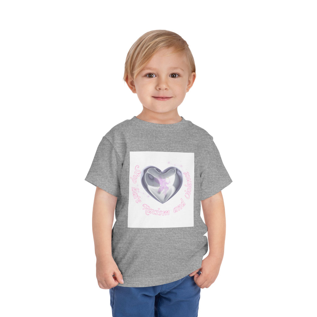 Toddler Tee — Cute Heart Unicorn "So Little, So Fierce and Magical"