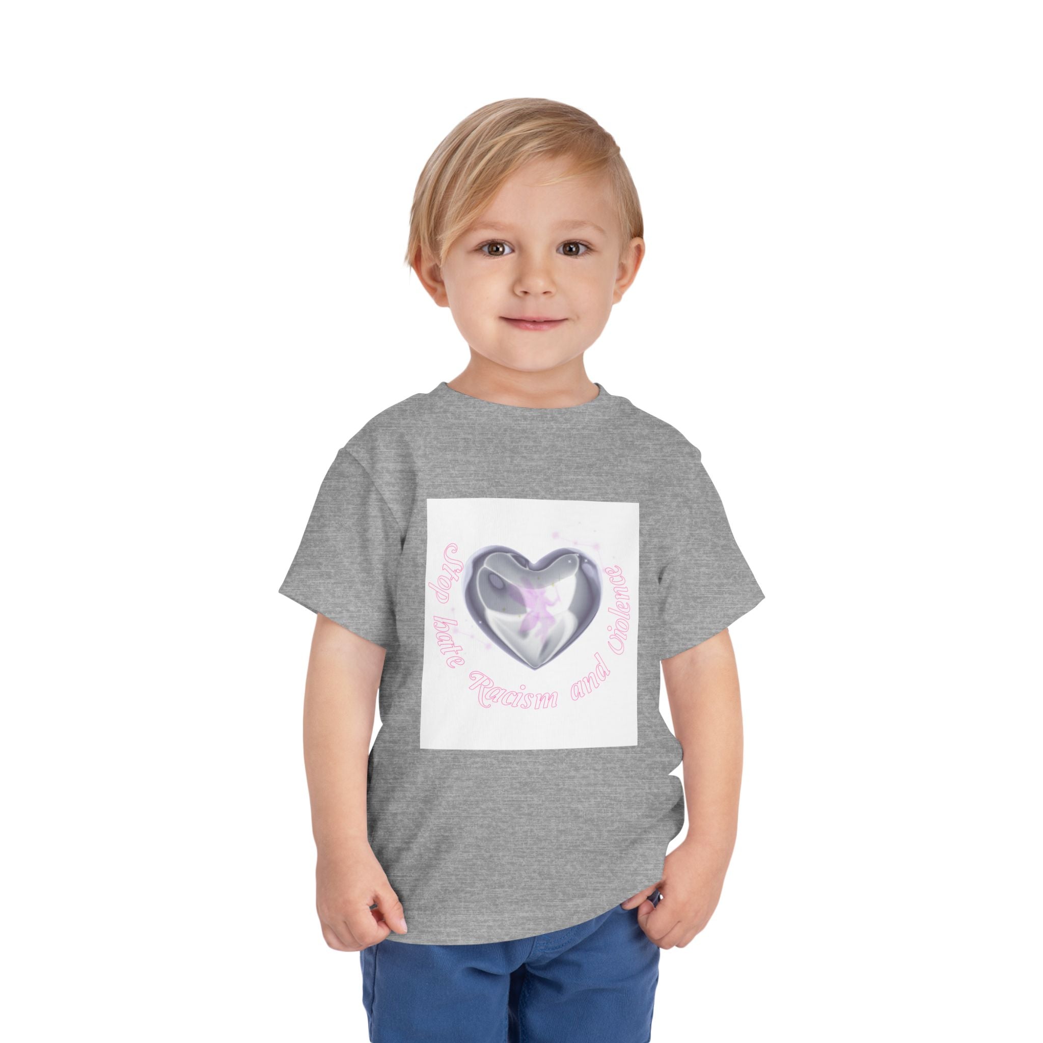 Toddler Tee — Cute Heart Unicorn "So Little, So Fierce and Magical"