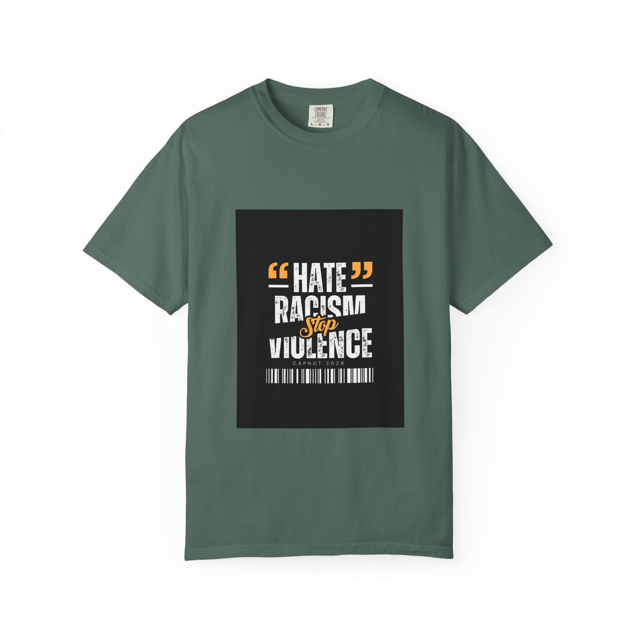 Anti-Racism T-Shirt — "Hate Racism Stop Violence" Graphic Tee