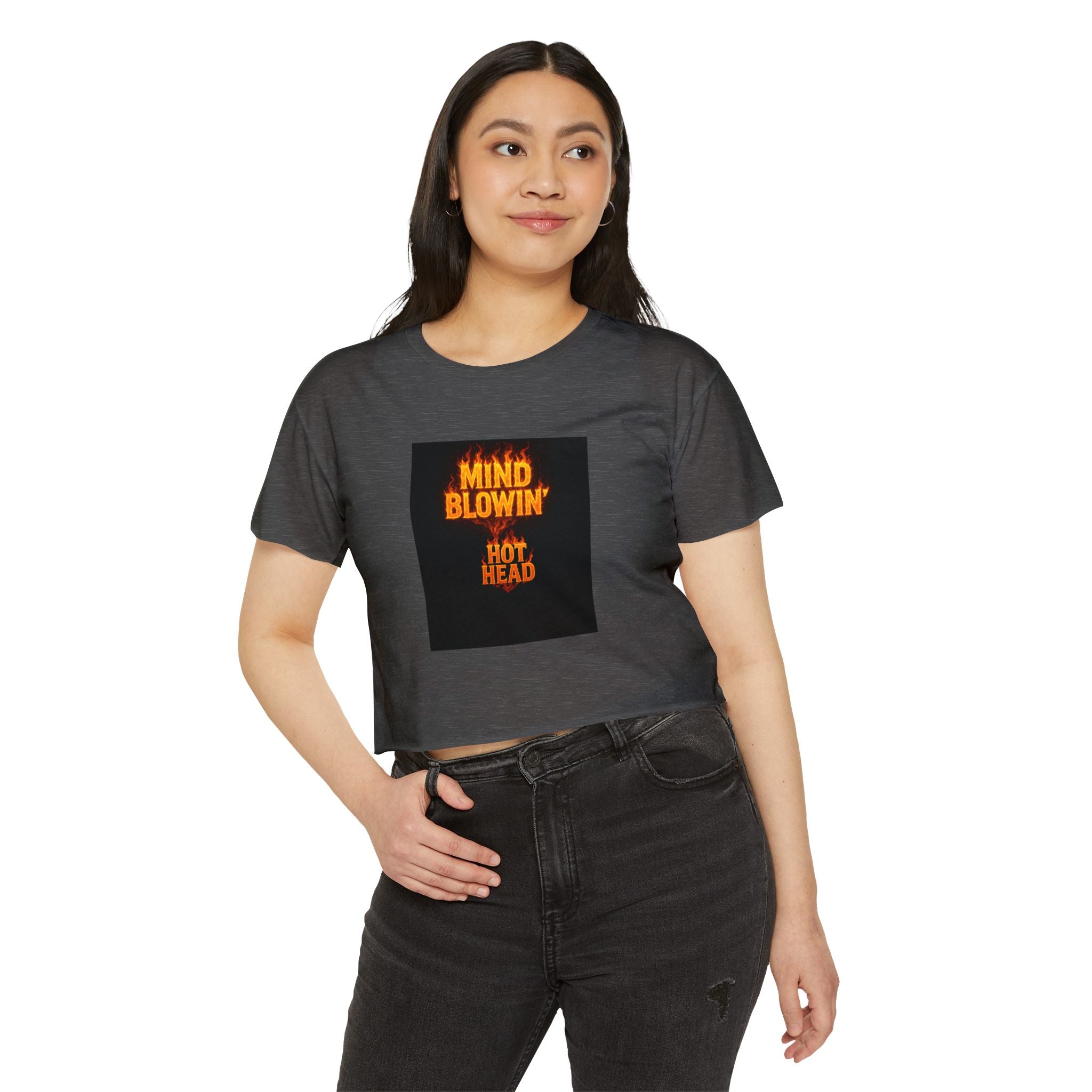 Mind Blown 'Hot Head' Crop Top — Women's Festival Graphic Tee