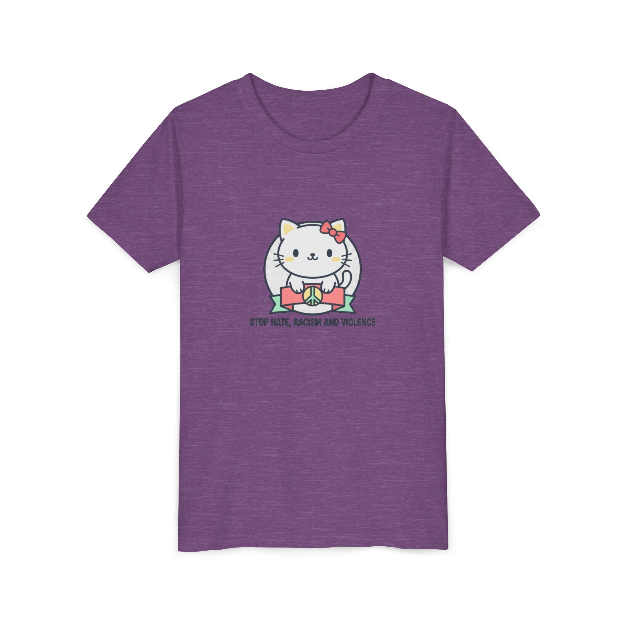 Youth Tee — HELLO KITTY STOP HATE RACISM VIOLENCE