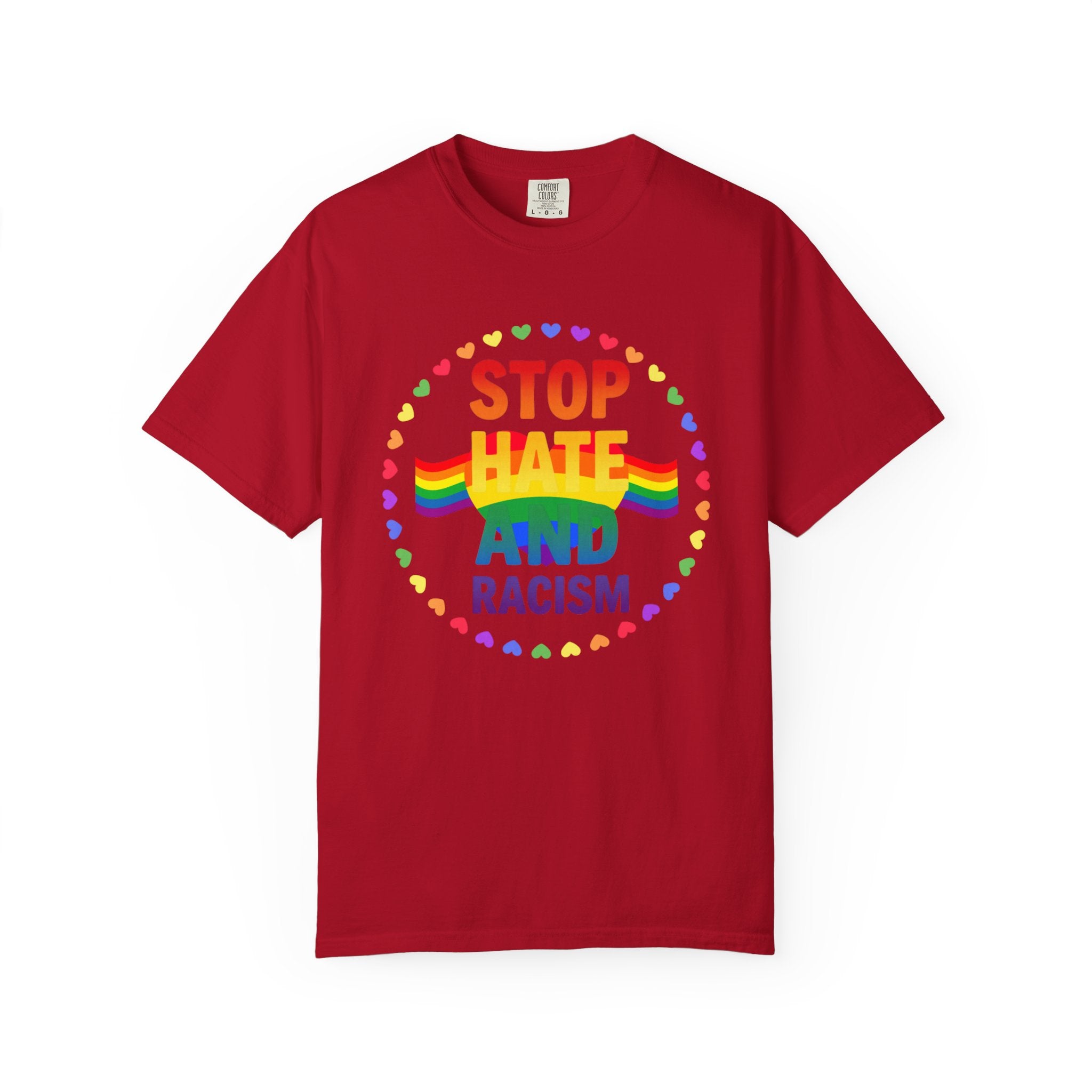Stop Hate and Racism Rainbow T-Shirt
