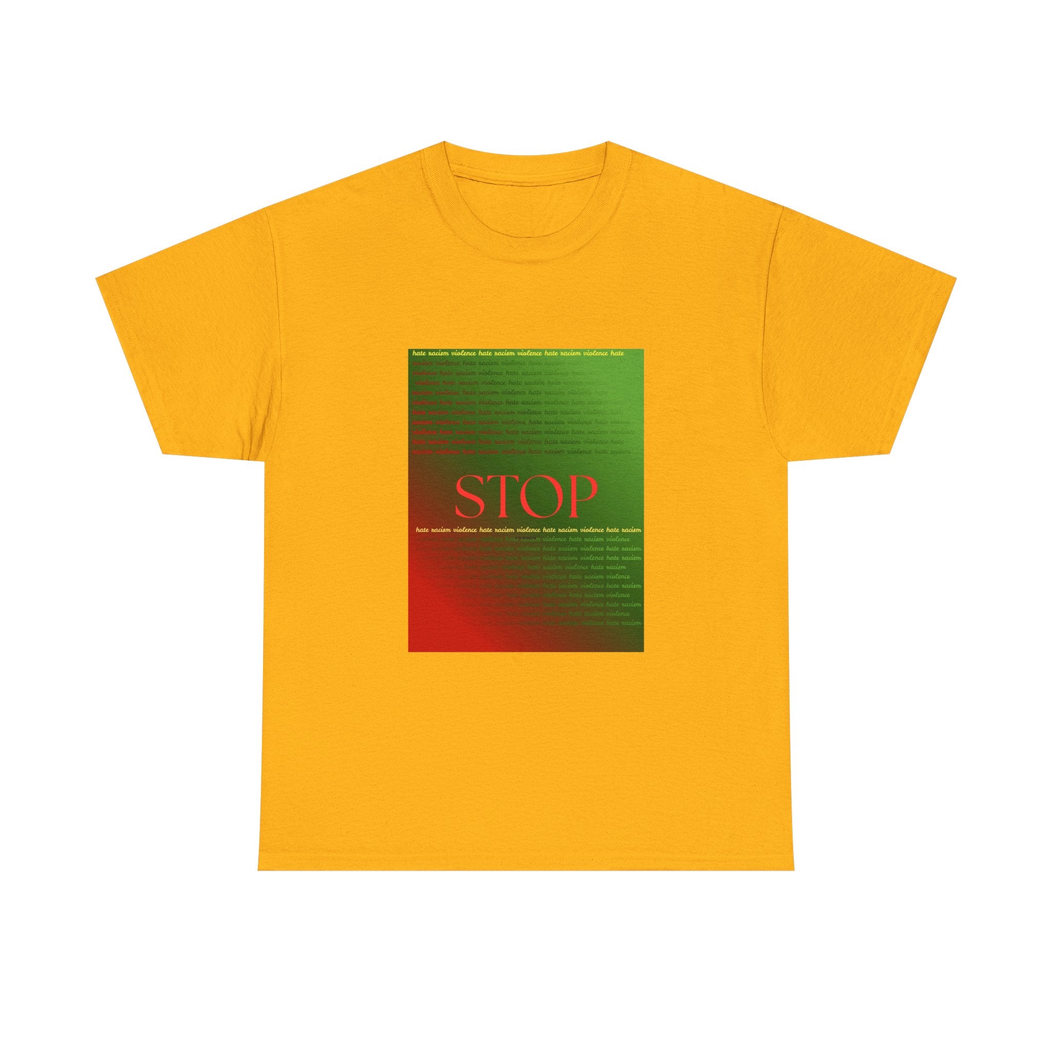 STOP Graphic Tee — Red & Green Gradient Statement T‑Shirt