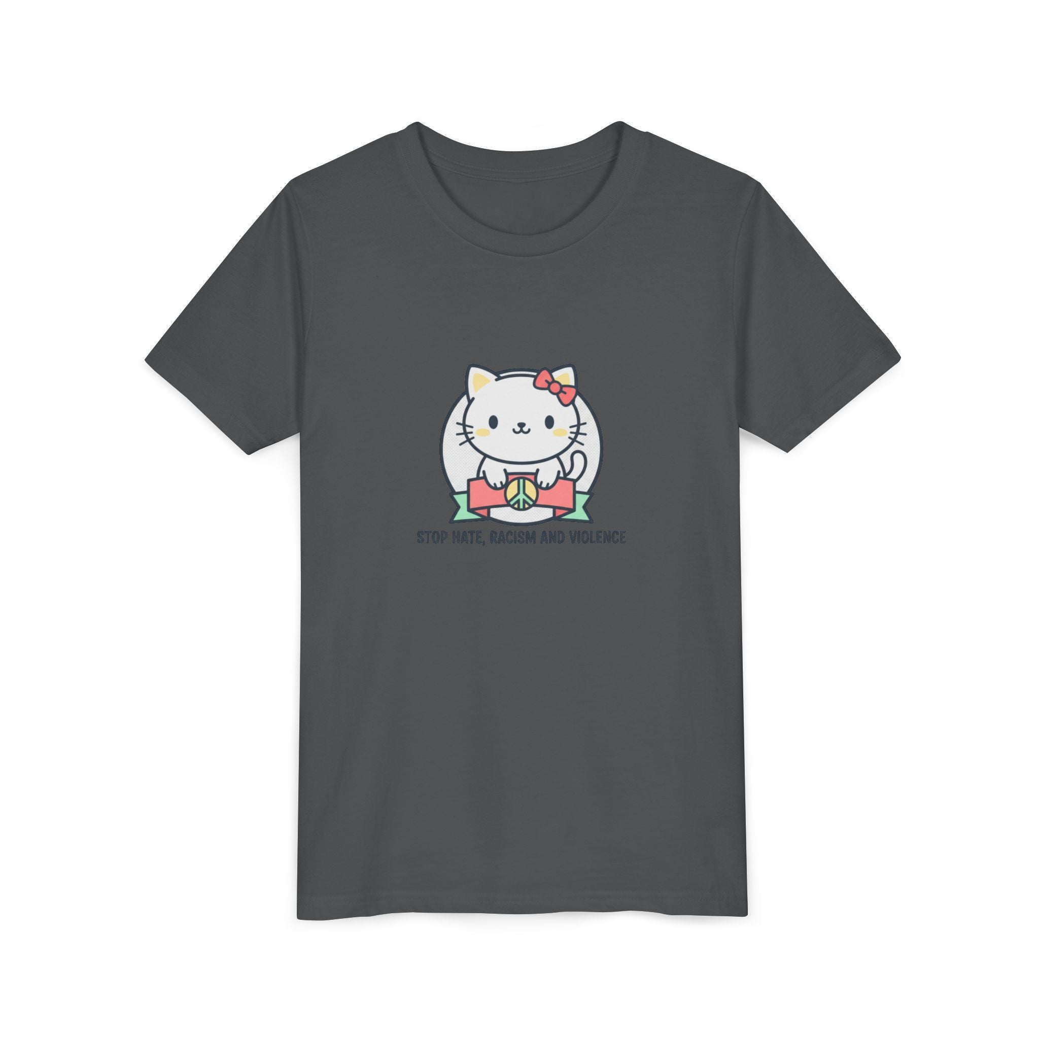 Youth Tee — HELLO KITTY STOP HATE RACISM VIOLENCE