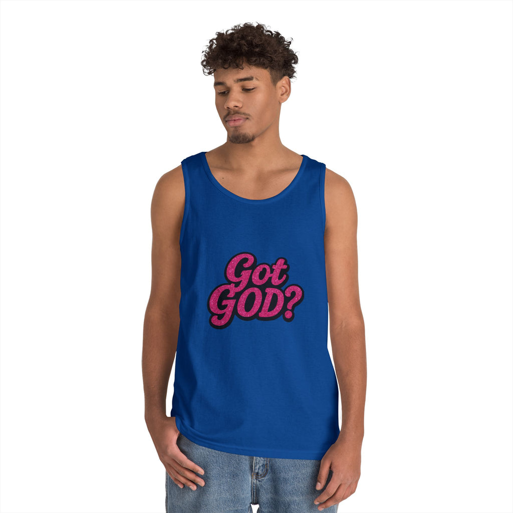 Got God? Pink Retro Graphic Tank Top — Christian Faith Statement Tee