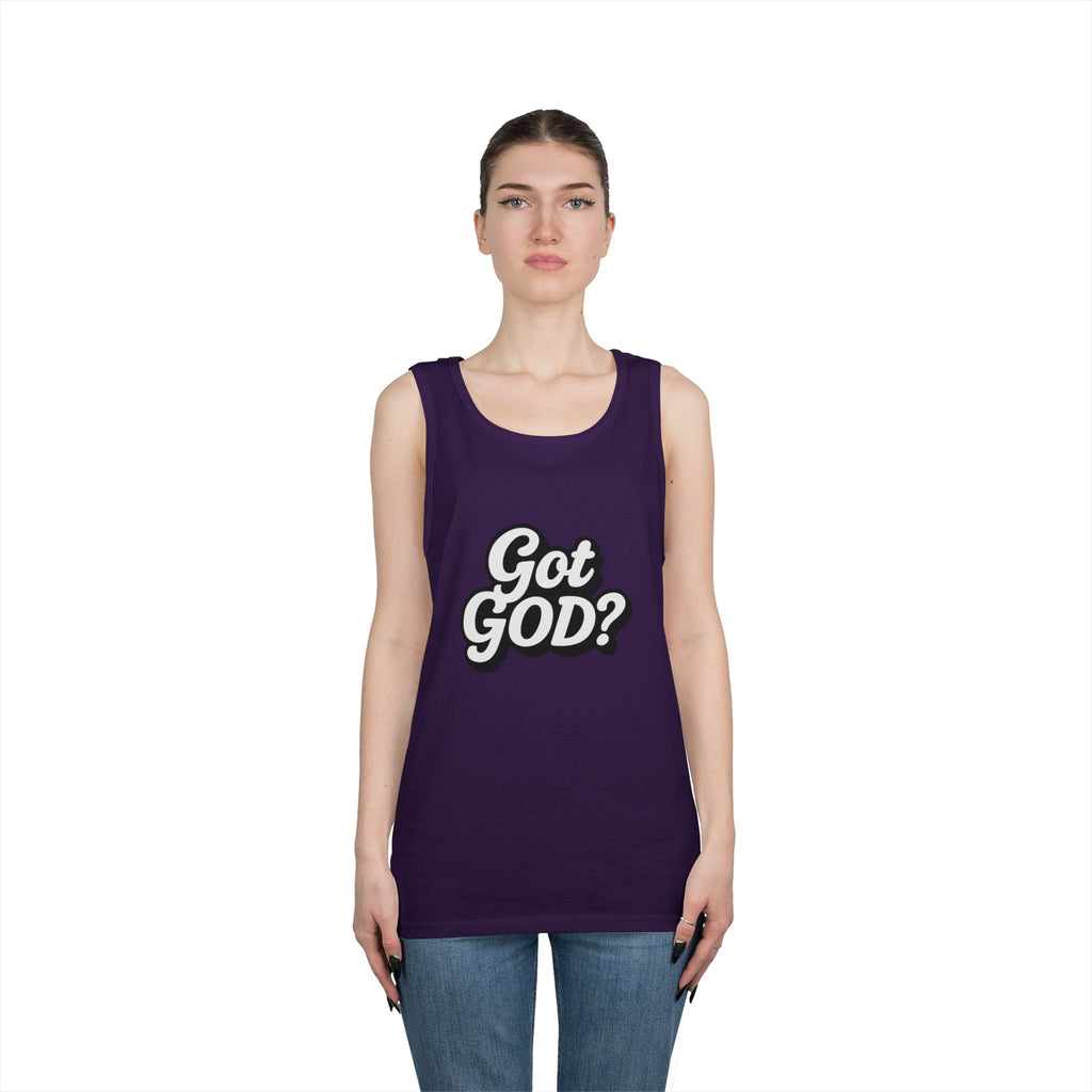 Got God? Tank Top — Retro Script Faith Graphic Tank