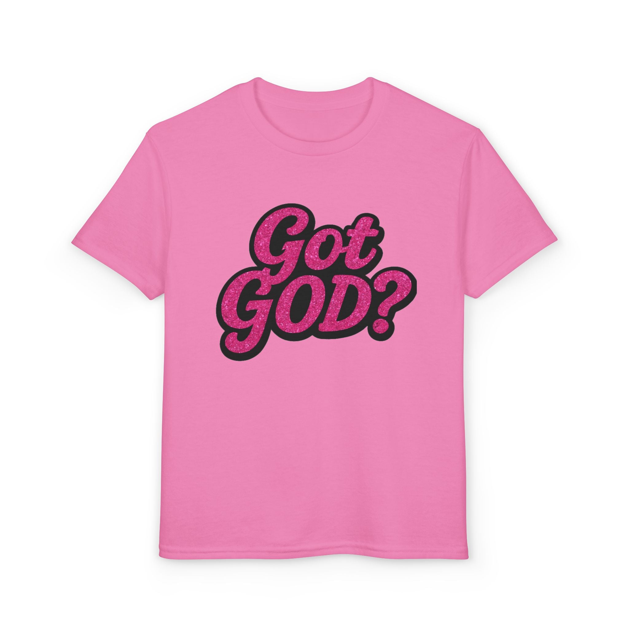 Youth T-Shirt — "Got GOD?" Pink Retro Faith Graphic