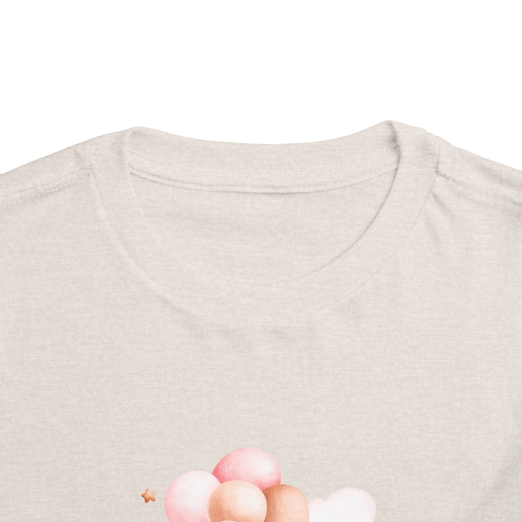 Toddler Tee — Cute Teddy with Balloons “Stop Hate and Racism”