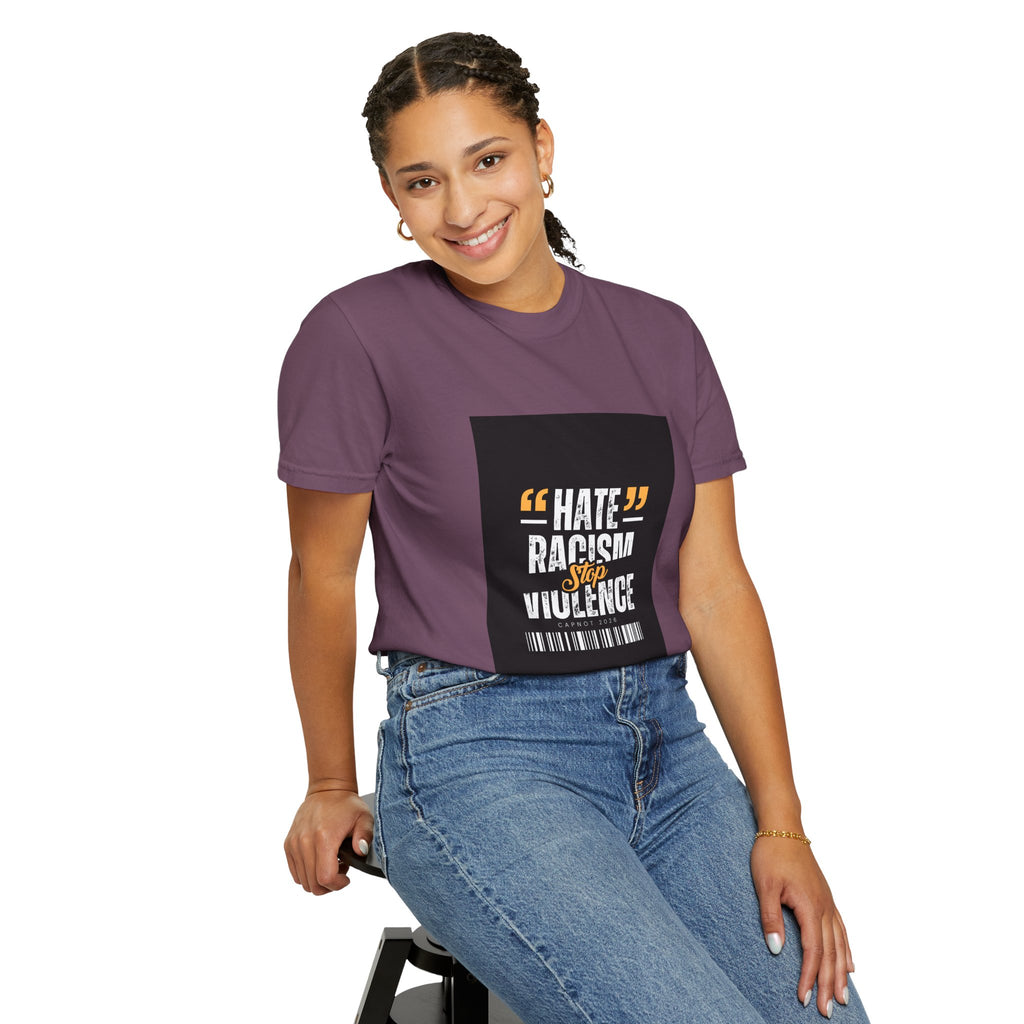 Anti-Racism T-Shirt — "Hate Racism Stop Violence" Graphic Tee