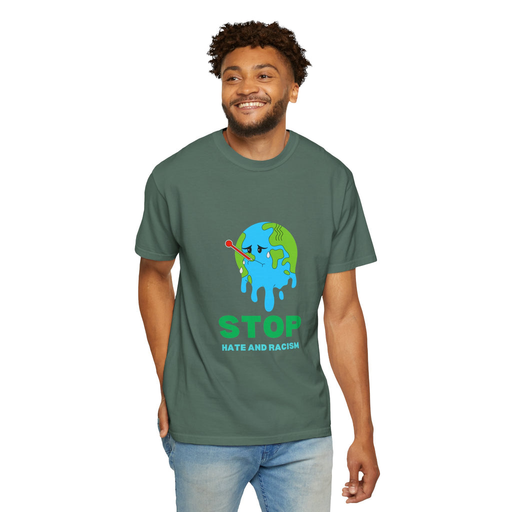 Stop Hate and Racism T-Shirt — Anti-Racism Earth Graphic Tee