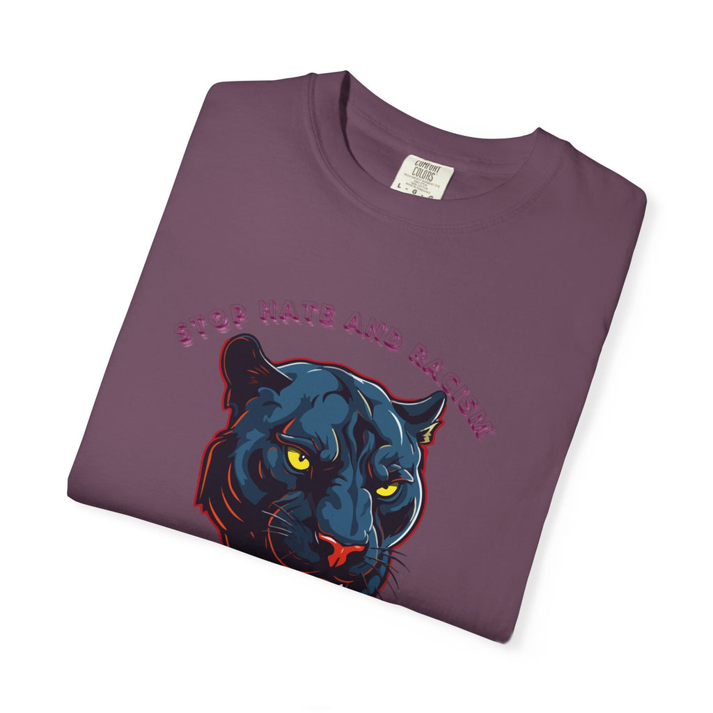 No Violence Panther T-Shirt — Graphic Animal Tee with 'No Violence' Text
