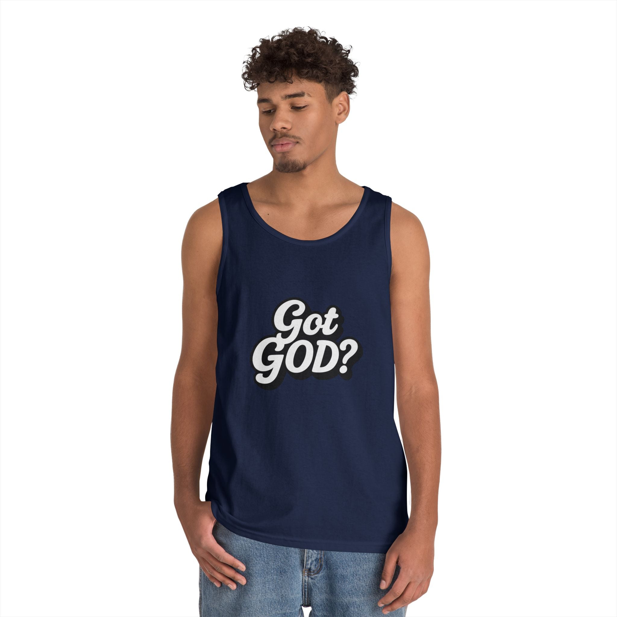 Got God? Tank Top — Retro Script Faith Graphic Tank