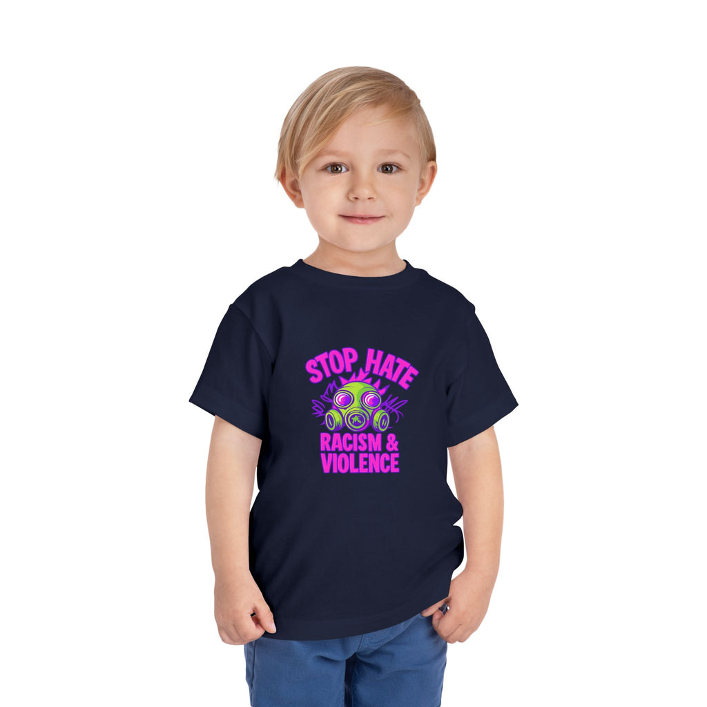 Stop Hate Toddler Tee – "Stop Hate Racism & Violence" Graphic