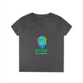 Stop Hate and Racism Eco V-Neck T-Shirt