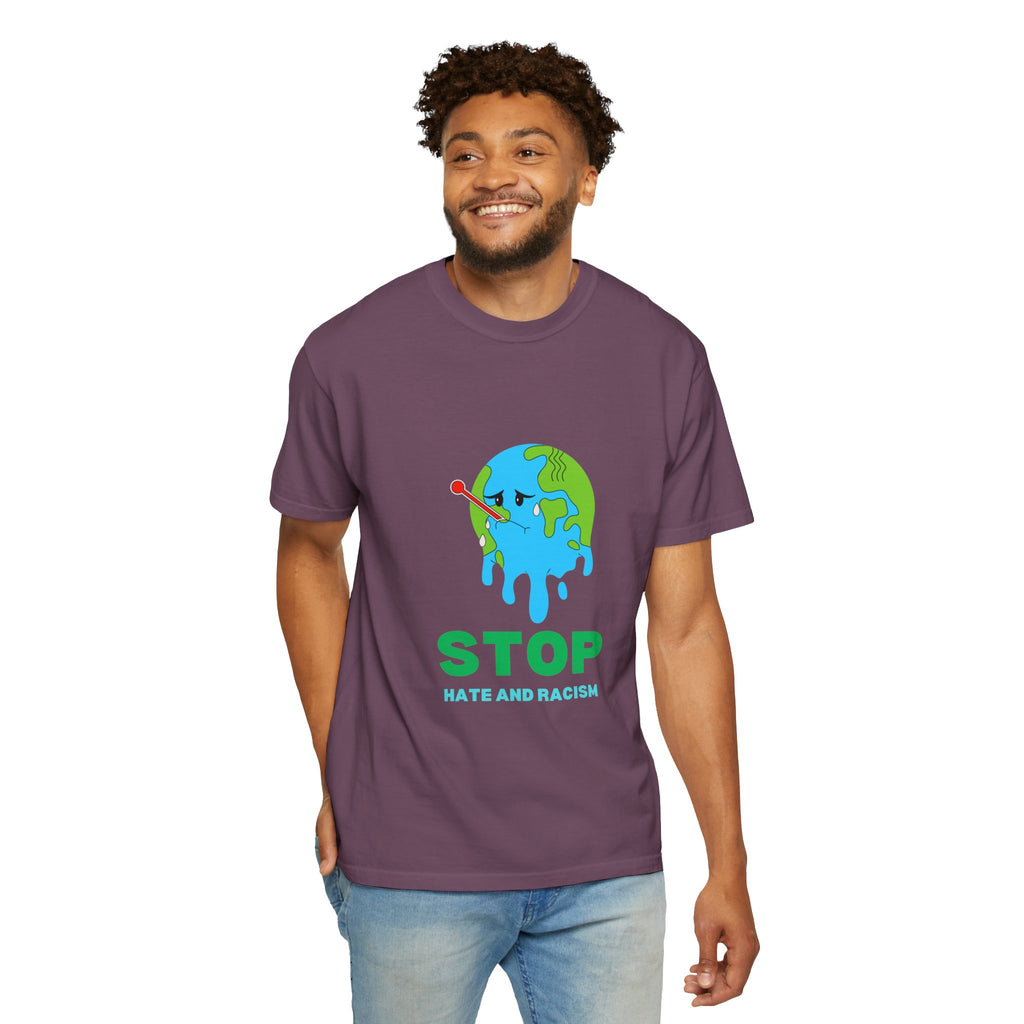 Stop Hate and Racism T-Shirt — Anti-Racism Earth Graphic Tee
