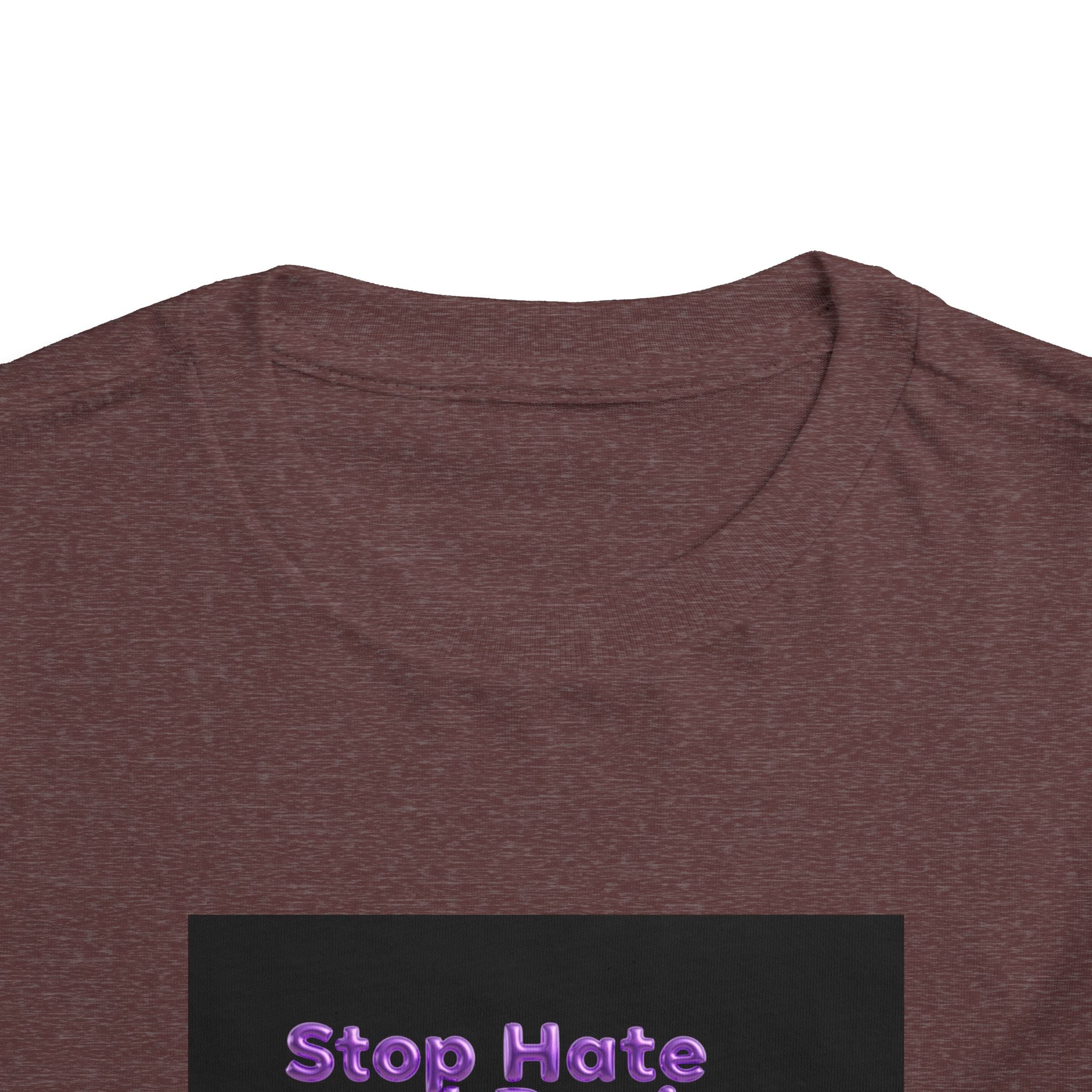 Stop Hate and Racism Toddler Tee — Purple Butterfly Anti-Racism Shirt