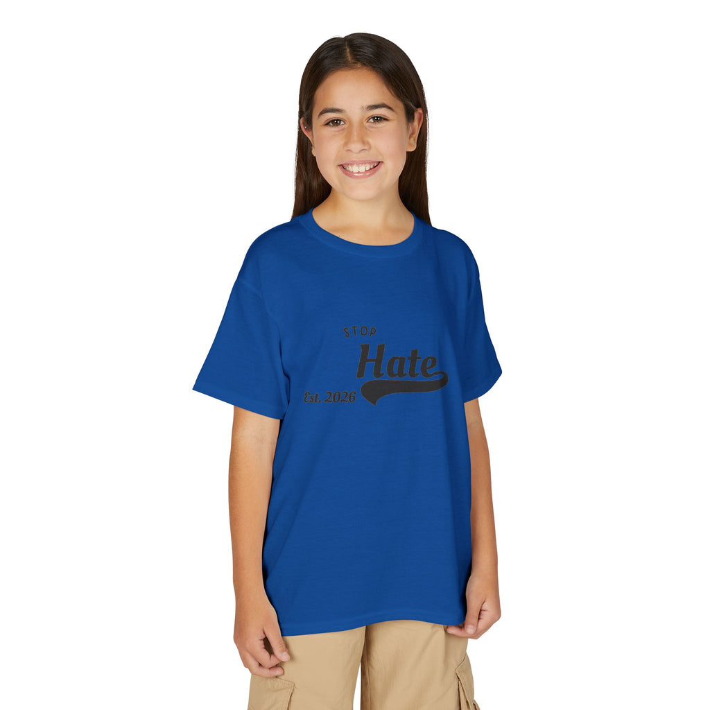 Youth T-Shirt — "Stop Hate Est. 2020" Graphic Tee