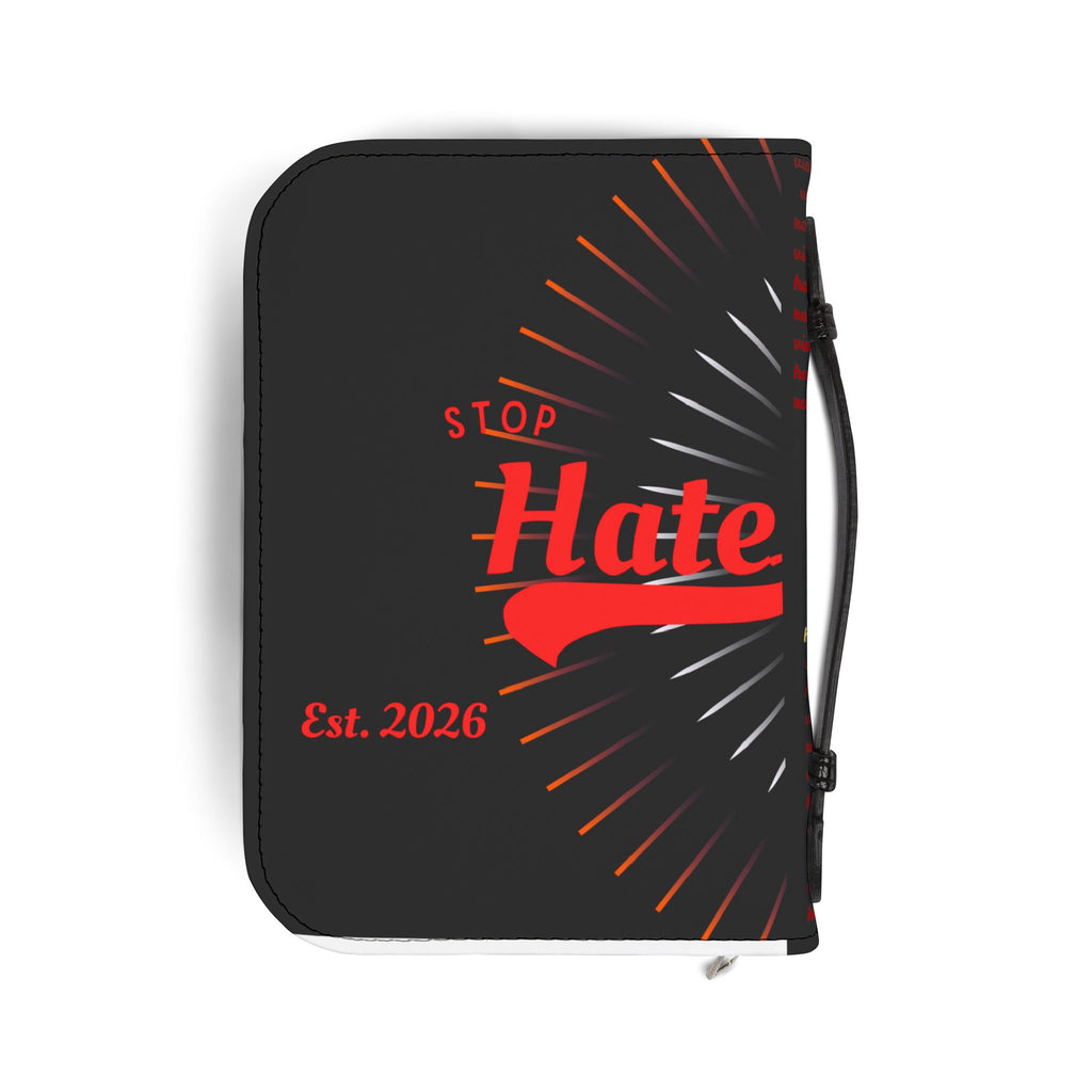 Bible Cover — "Stop Hate" Zippered Bible Case (Anti-Hate Design, Christian Gift)