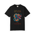 T-Shirt — 'Stop Hate and Racism, No Violence' Dragon Graphic Tee