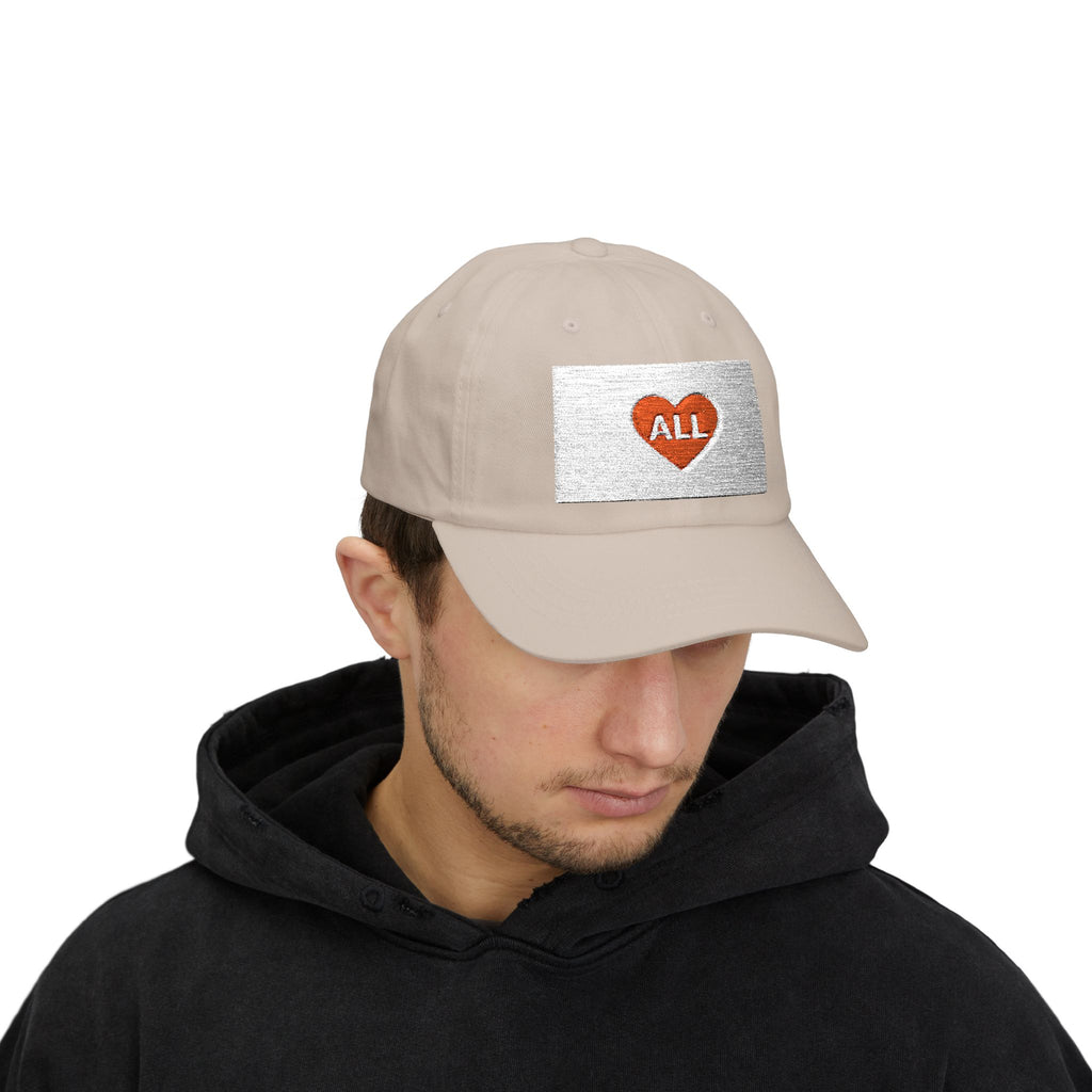 Dad Cap — Red Heart "ALL" Embroidered Baseball Hat