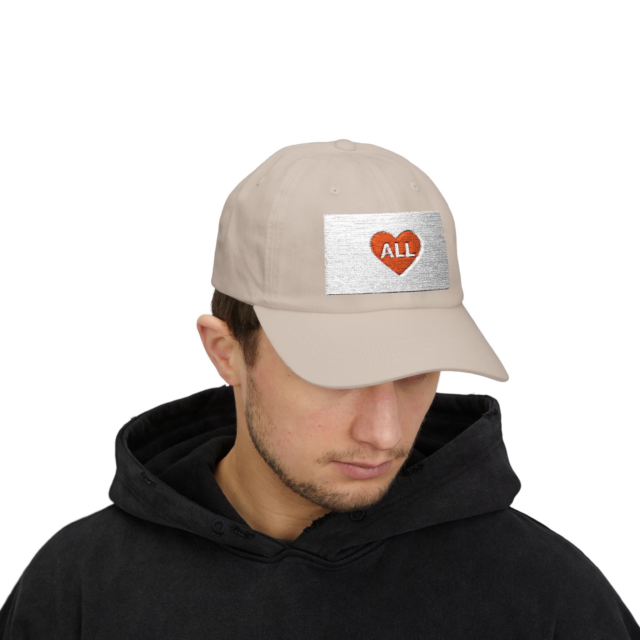 Dad Cap — Red Heart "ALL" Embroidered Baseball Hat