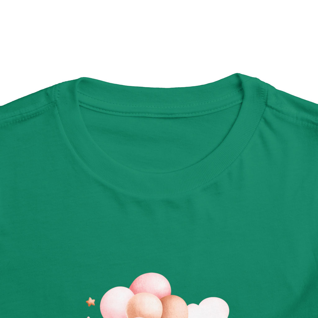 Toddler Tee — Cute Teddy with Balloons “Stop Hate and Racism”