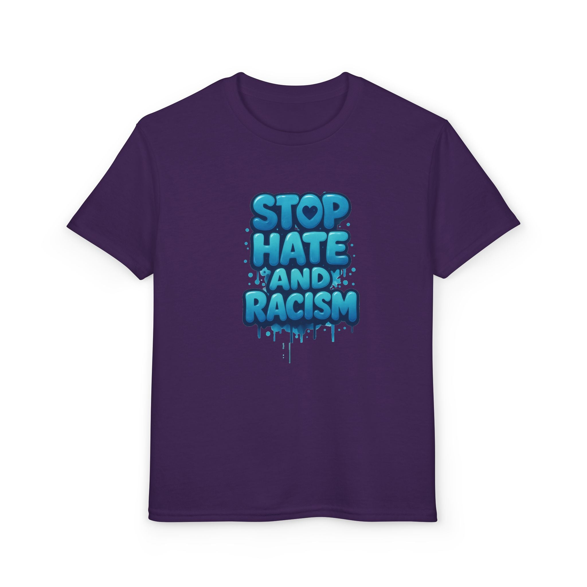 Stop Hate and Racism Youth T-Shirt — Anti-Racism Message Tee