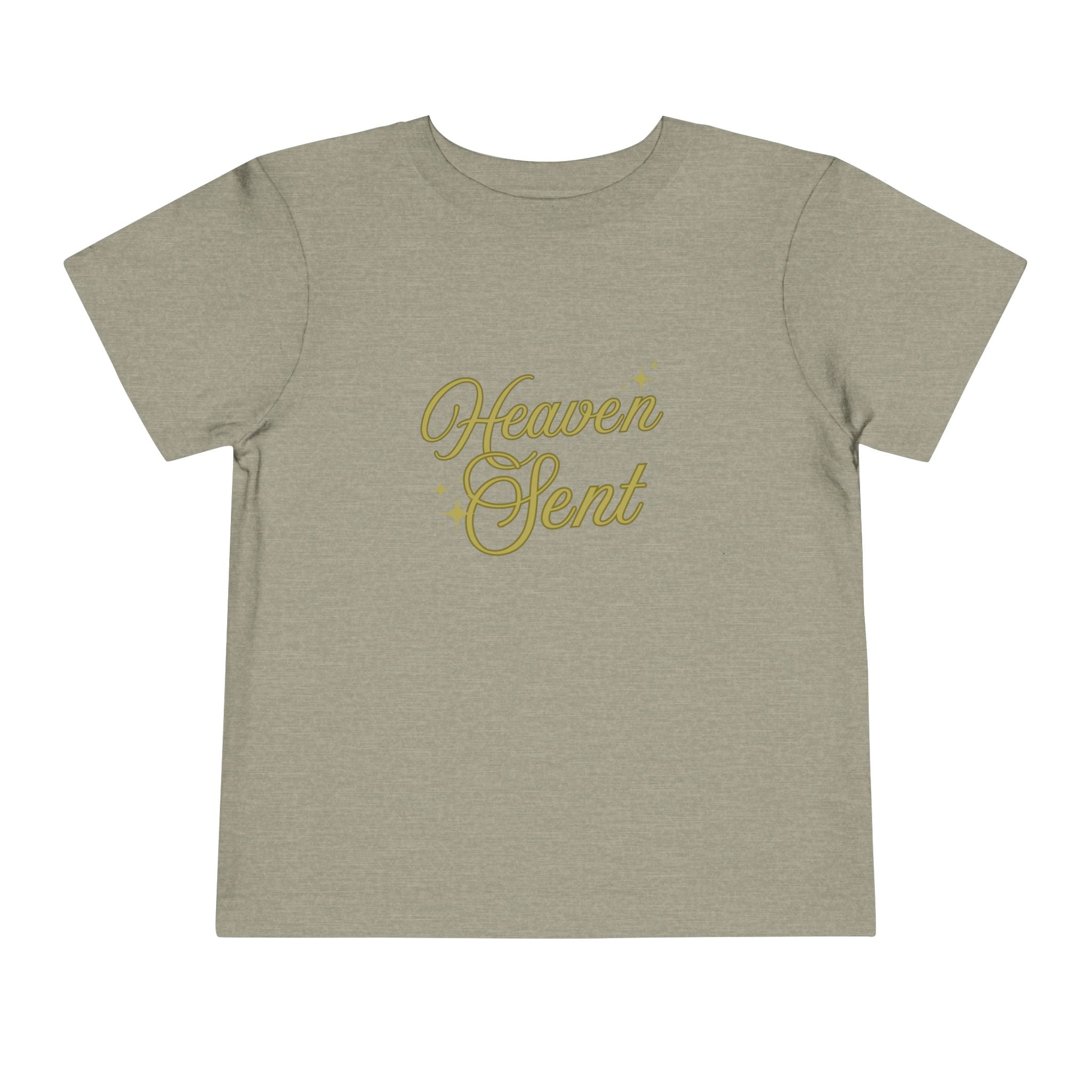 Heaven Sent Toddler Tee — Gold Script Baby Shirt