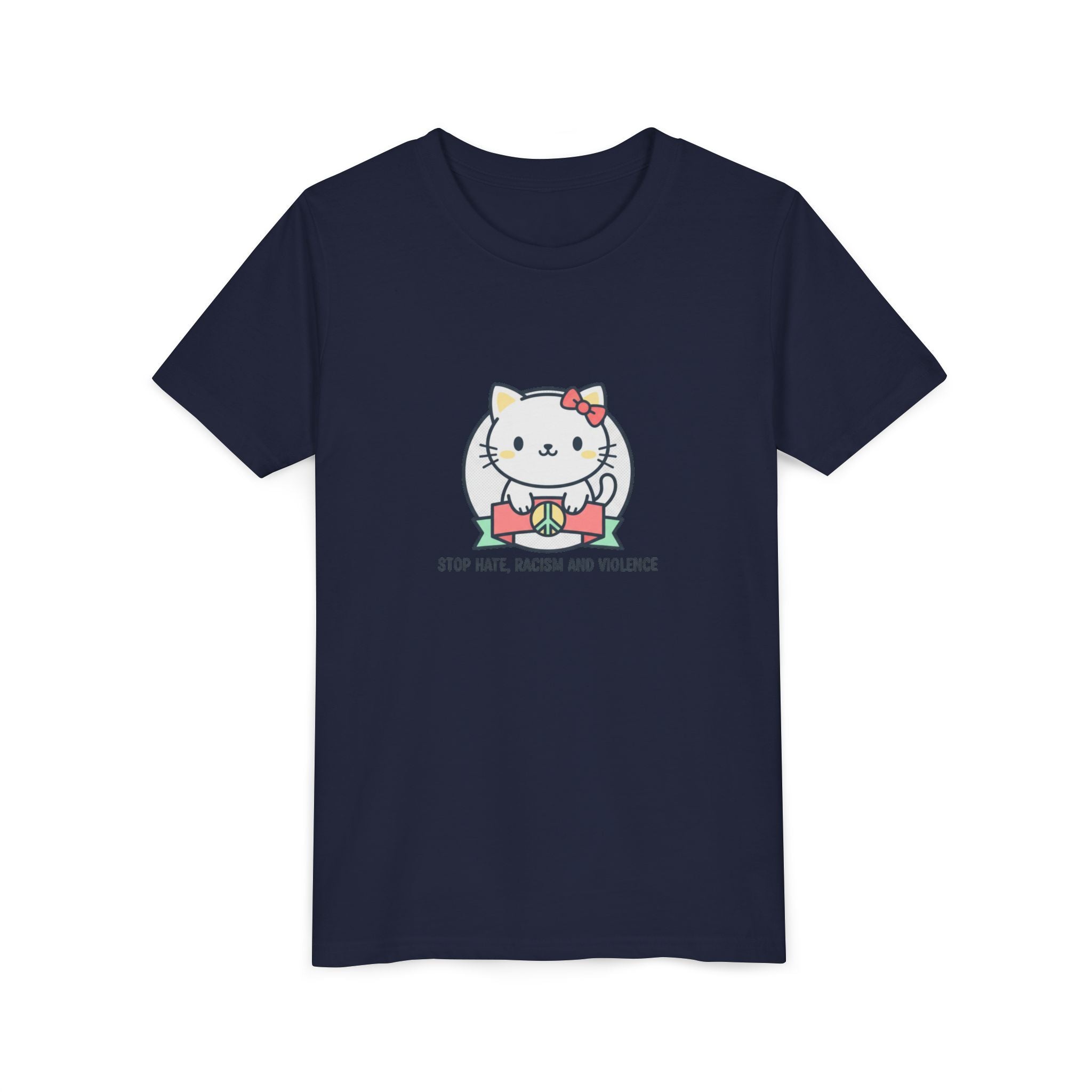 Youth Tee — HELLO KITTY STOP HATE RACISM VIOLENCE