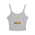 Women's Crop Tank Top - 'There is only one King' Gold Crown Spiritual Faith Graphic
