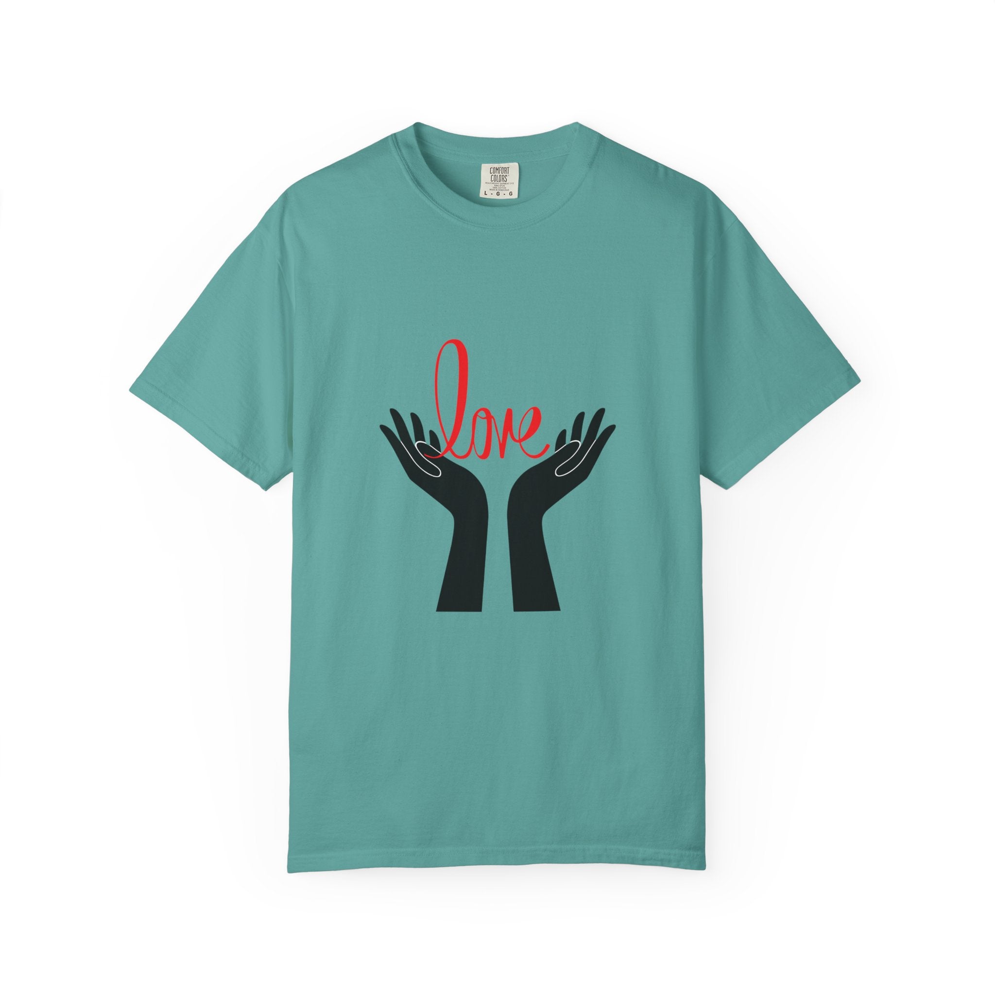 Love Hands T-Shirt — Minimalist Heart Hands Graphic Tee