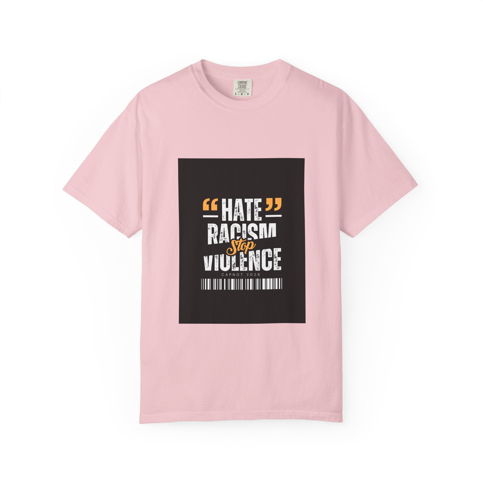 Anti-Racism T-Shirt — "Hate Racism Stop Violence" Graphic Tee